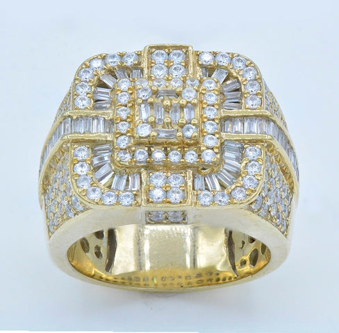 10K Yellow 3.00Ct D-Mens Rings
