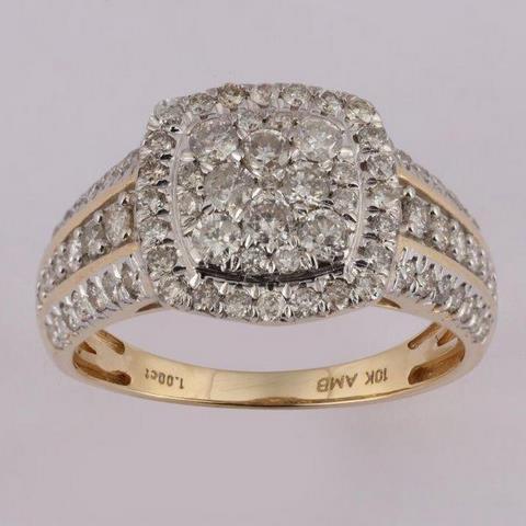 10K Yellow 1.00Ct D-Ladies Rings