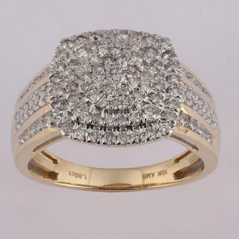 10K Yellow 1.00Ct D-Ladies Rings