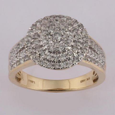 10K Yellow 1.00Ct D-Ladies Rings