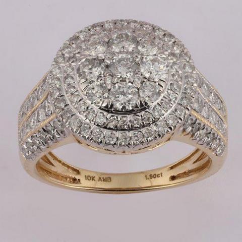 10K Yellow 1.50Ct D-Ladies Rings