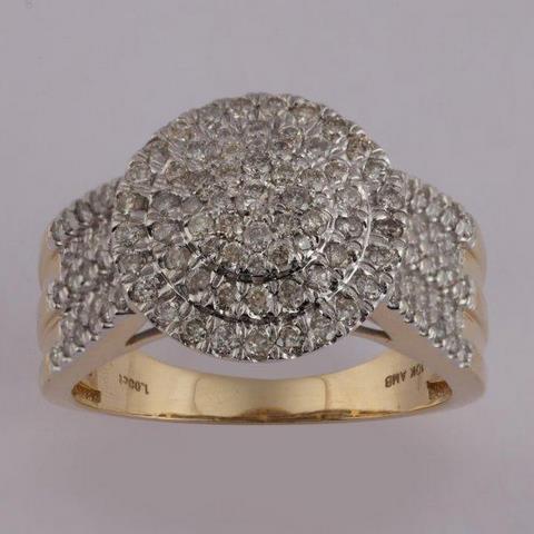 10K Yellow 1.00Ctd-Ladies Rings