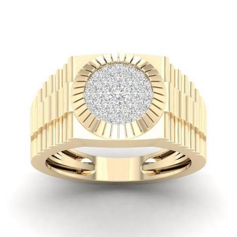 10K Yellow 0.50Ct D-Mens Rings