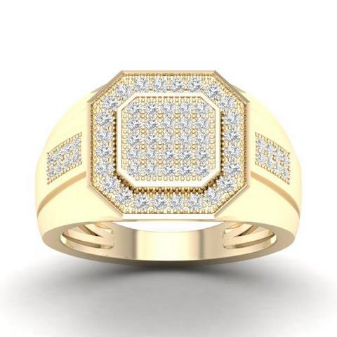 10K Yellow 0.50Ct D-Mens Rings