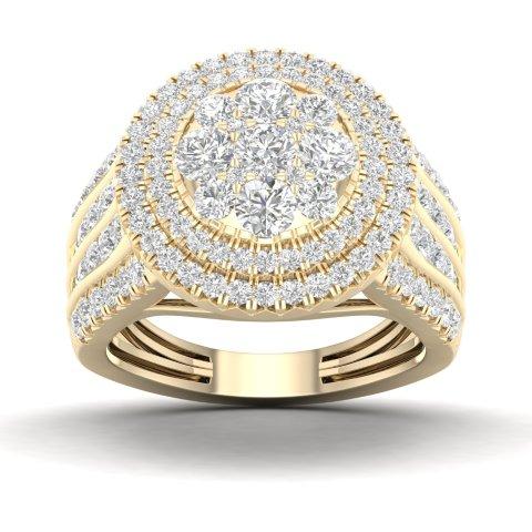 10K Yellow 2.00Ct D-Ladies Rings