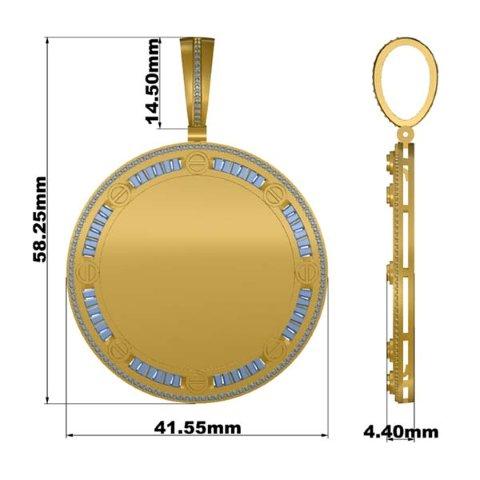 10K Yellow 1.25Ct D-Memory Pendants