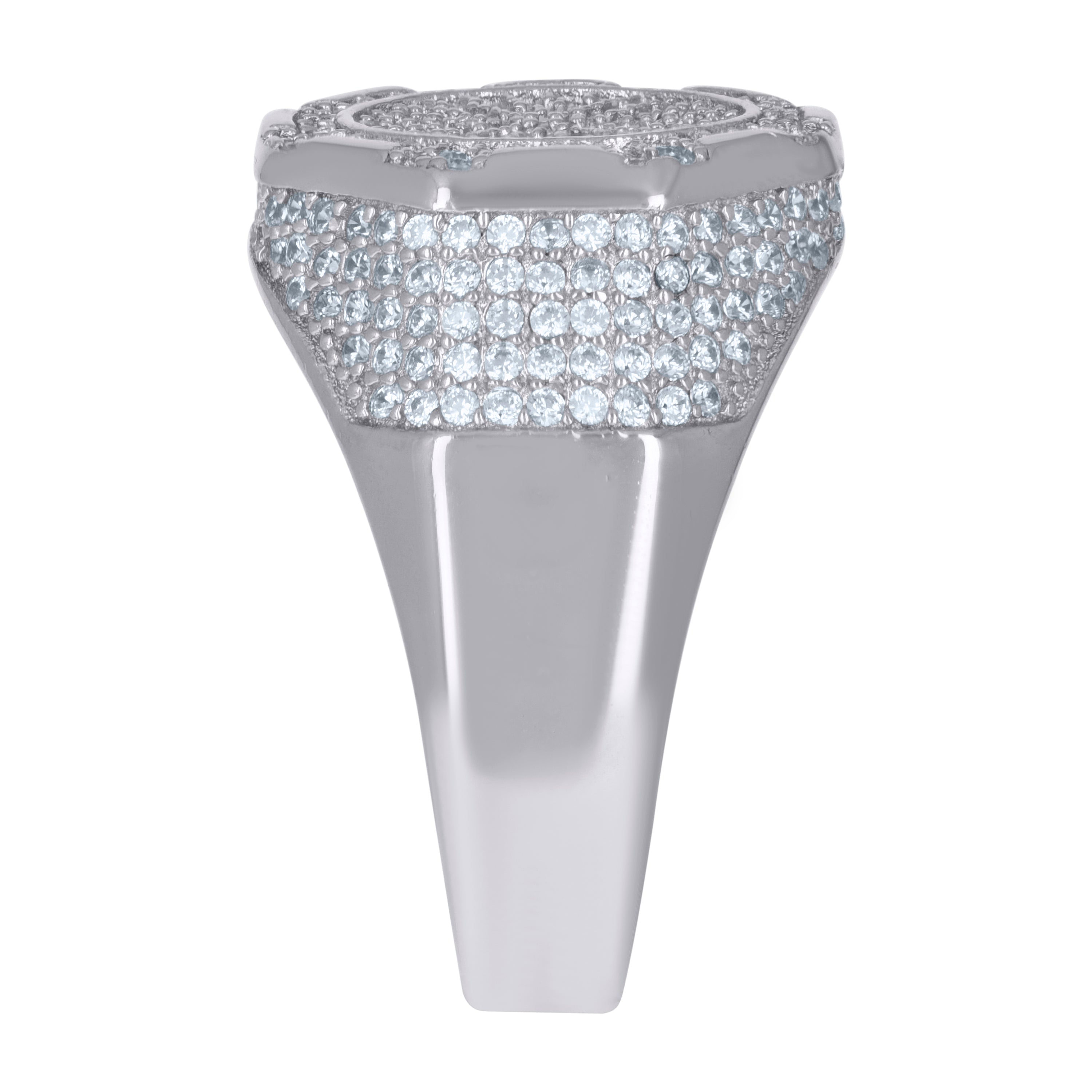 925 Sterling Silver Mens Cubic-Zirconia Fashion Ring