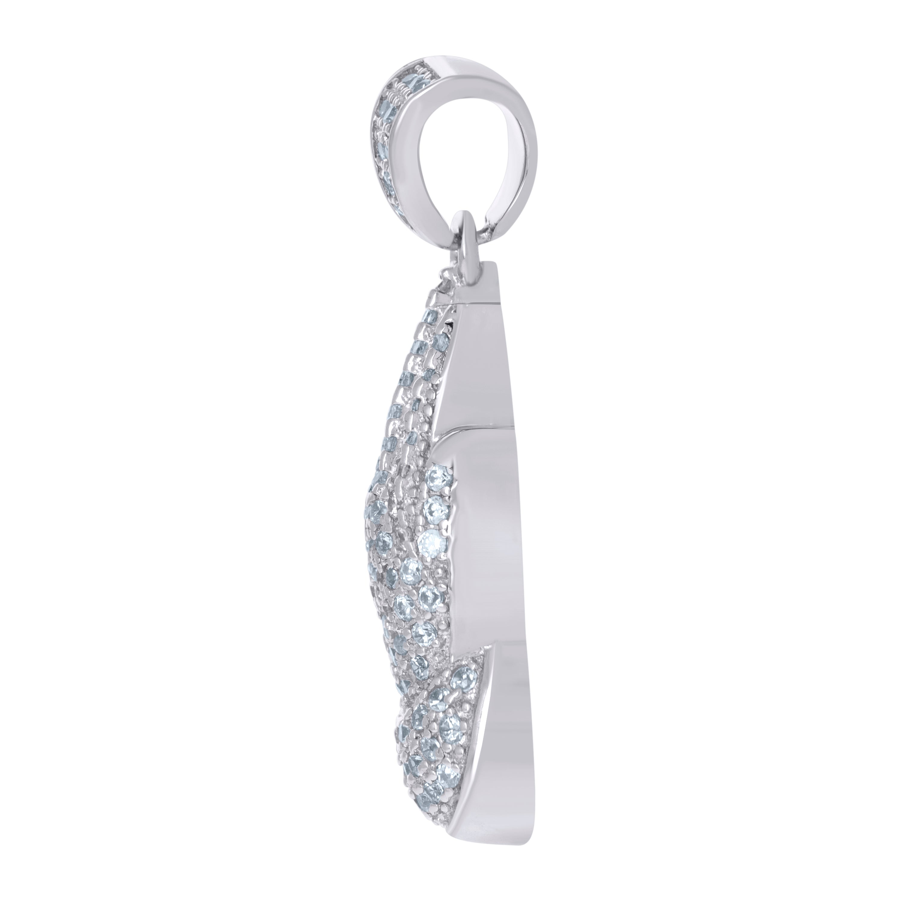 925 Sterling Silver Mens Cubic-Zirconia Praying Hands Symbol Religious Charm Pendant