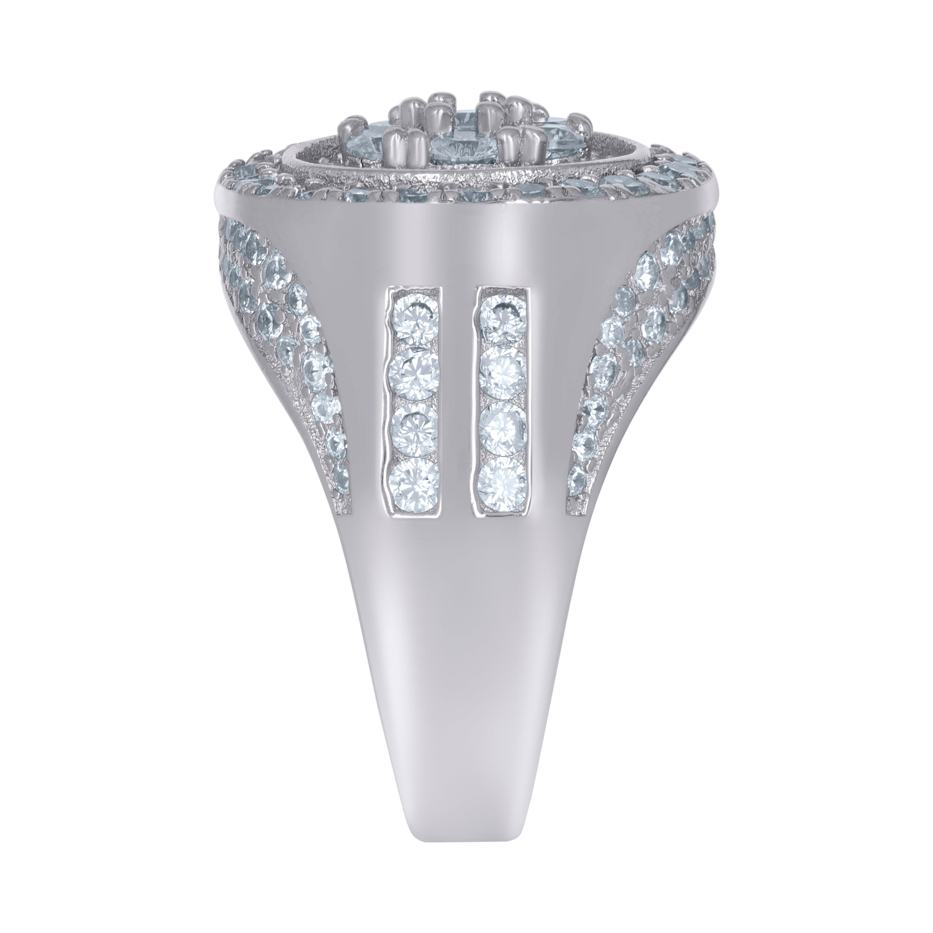 925 Sterling Silver Mens Cubic-Zirconia Fashion Ring