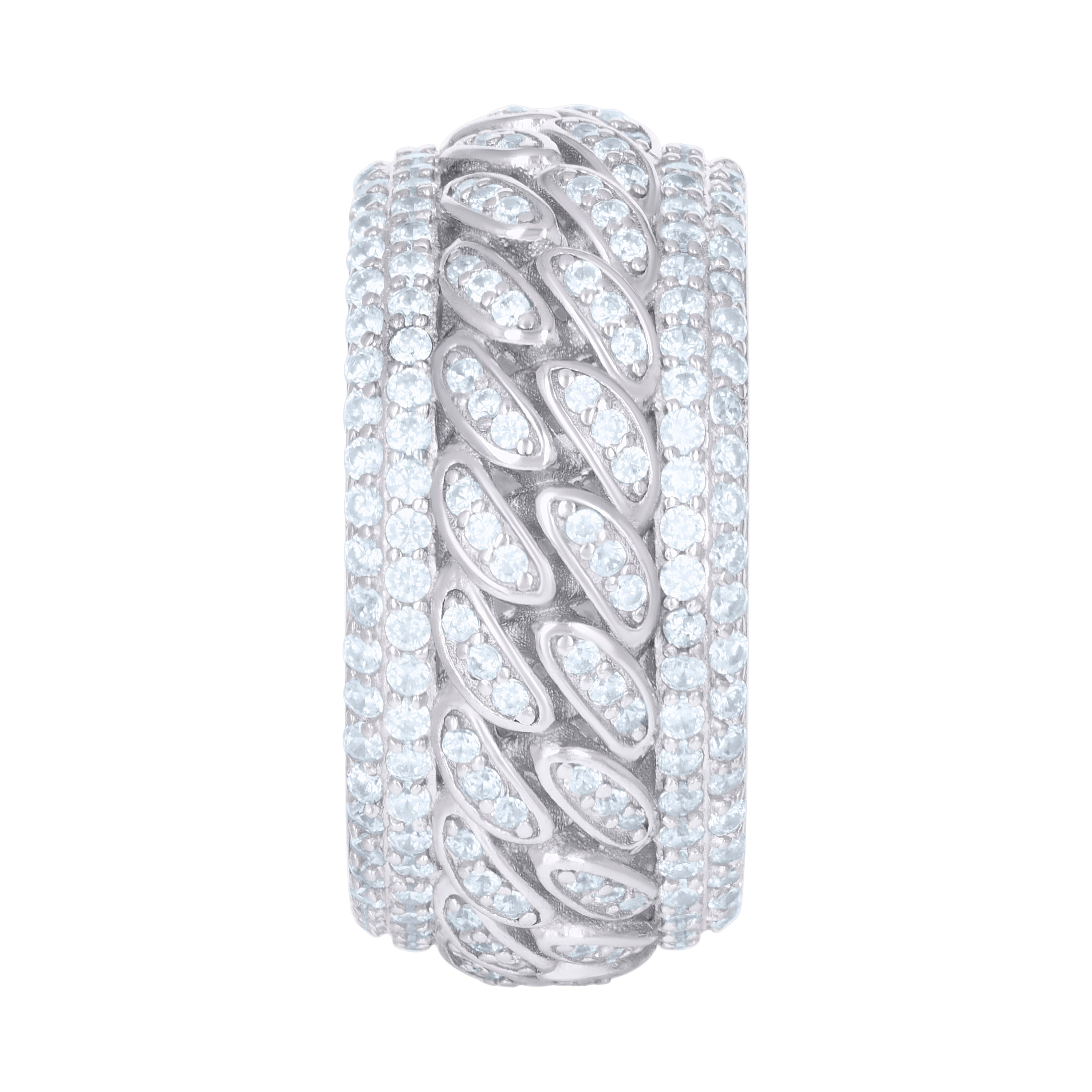 925 Sterling Silver Mens Cubic-Zirconia Fashion Ring