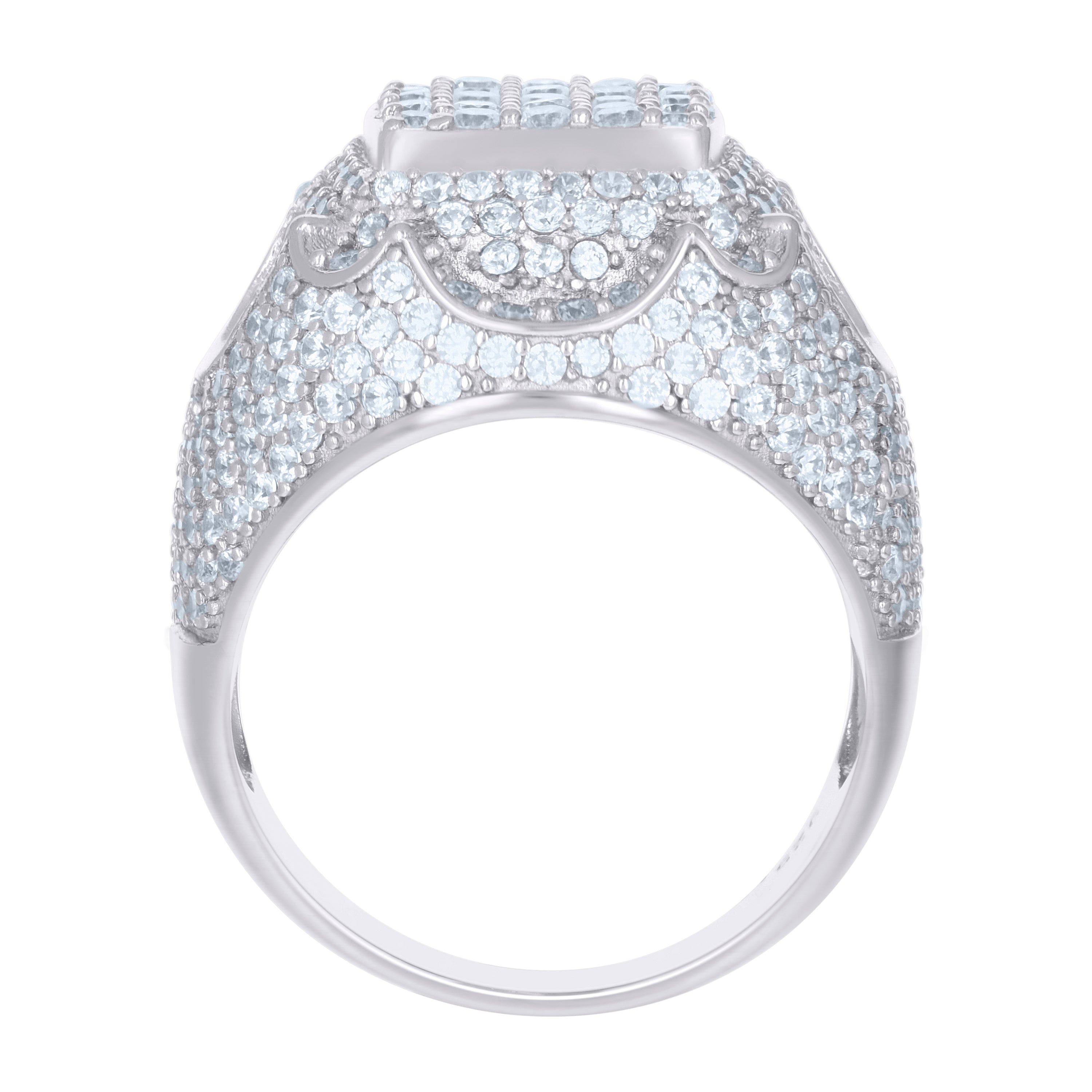 925 Sterling Silver Mens Cubic-Zirconia Fashion Ring