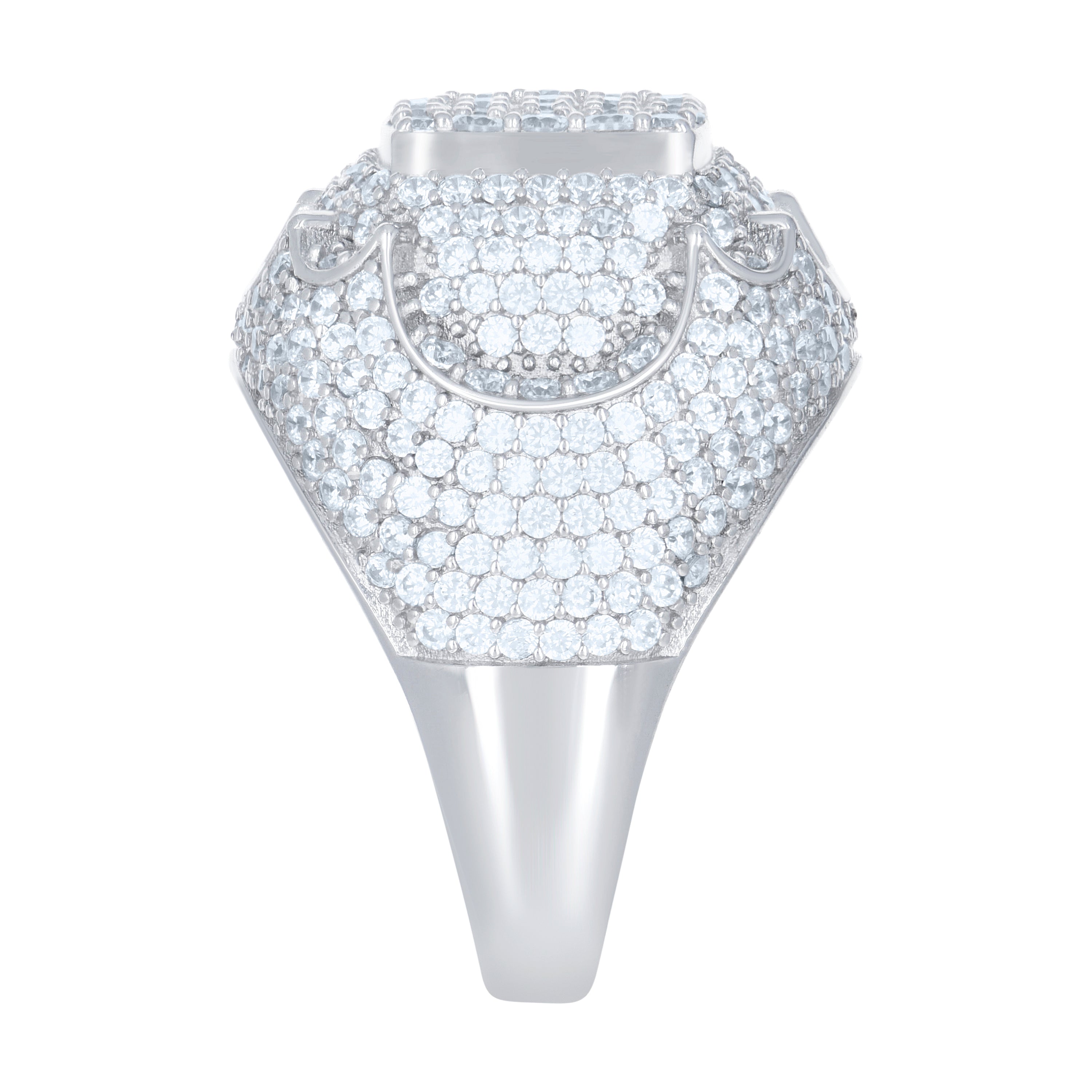 925 Sterling Silver Mens Cubic-Zirconia Fashion Ring