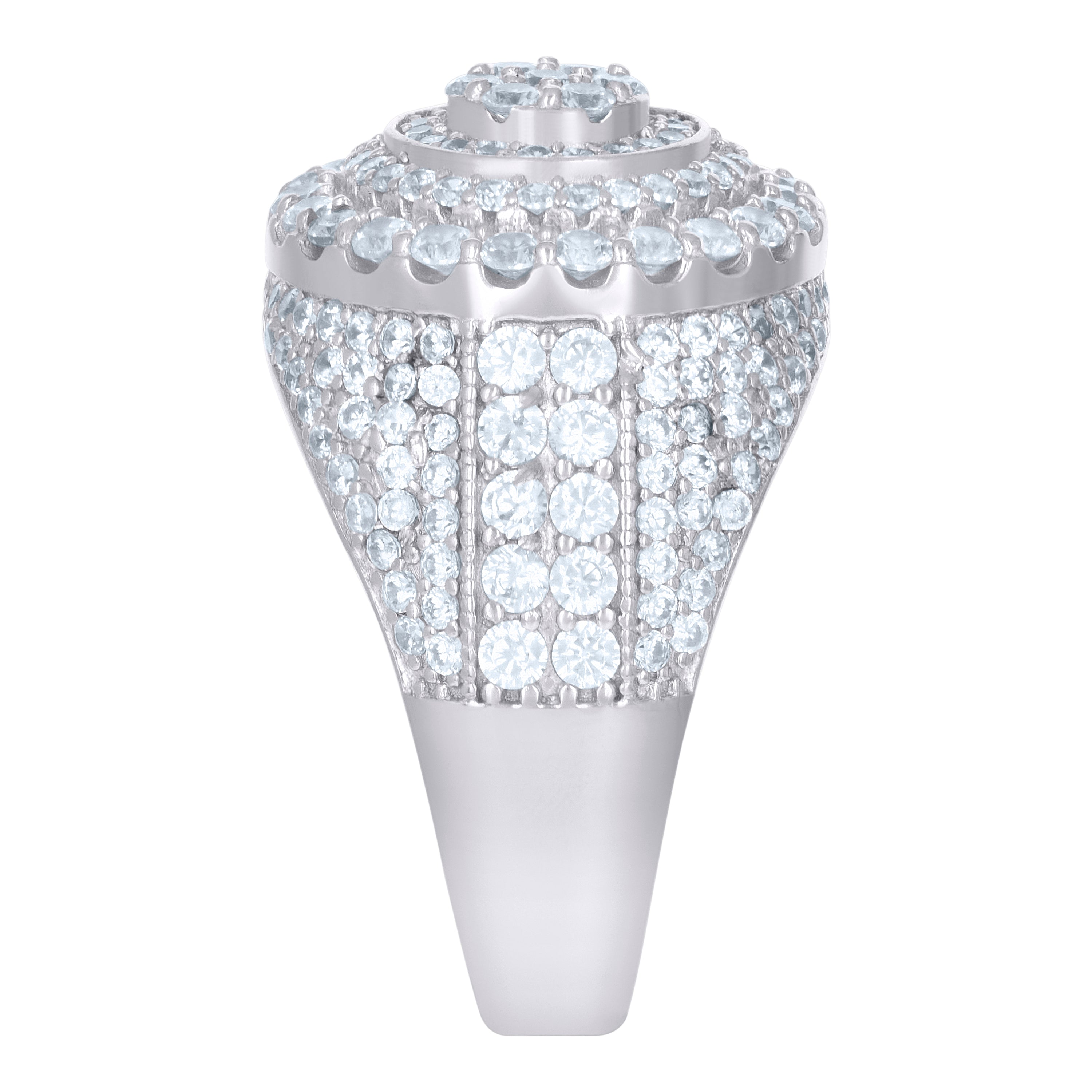 925 Sterling Silver Mens Cubic-Zirconia Fashion Ring