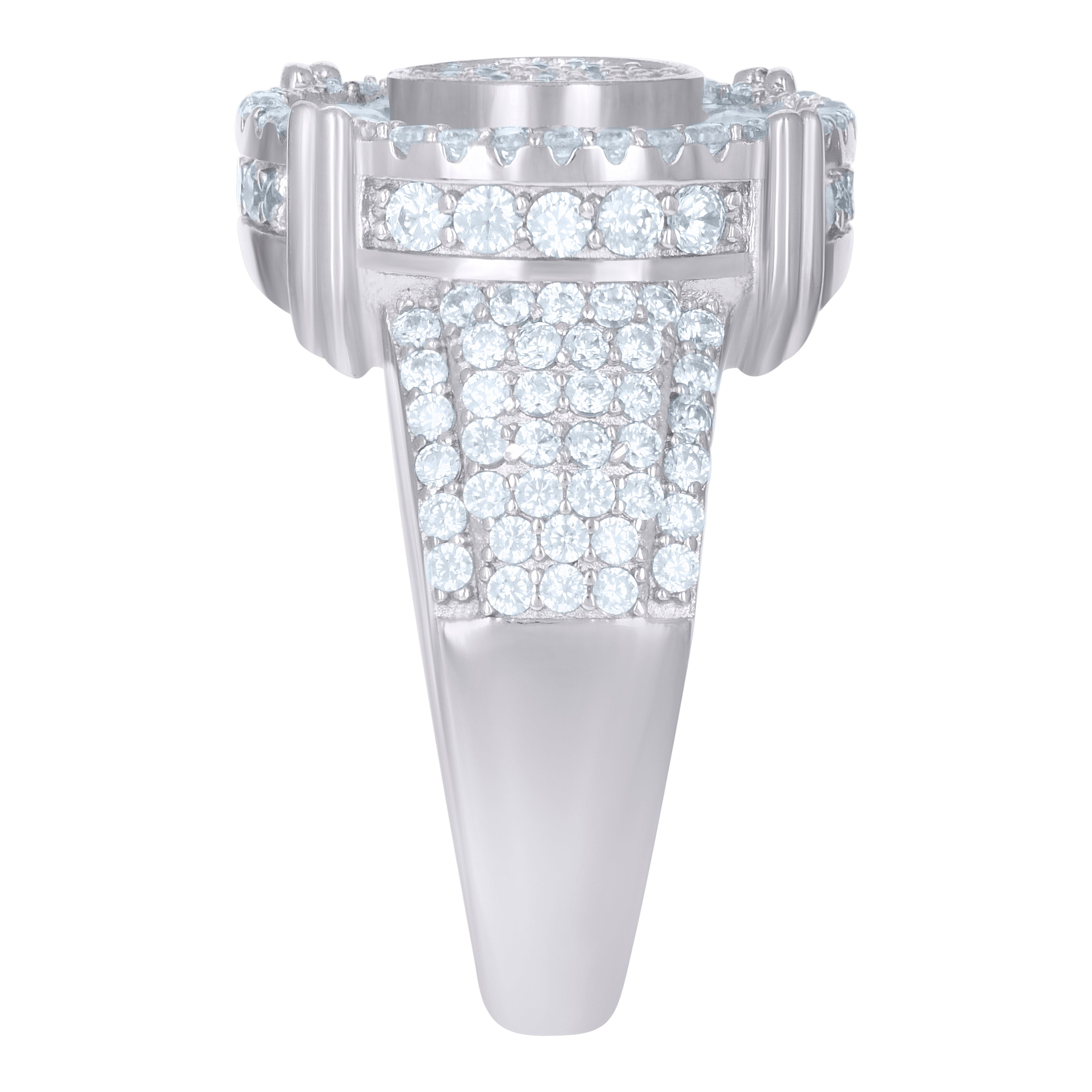 925 Sterling Silver Mens Cubic-Zirconia Fashion Ring