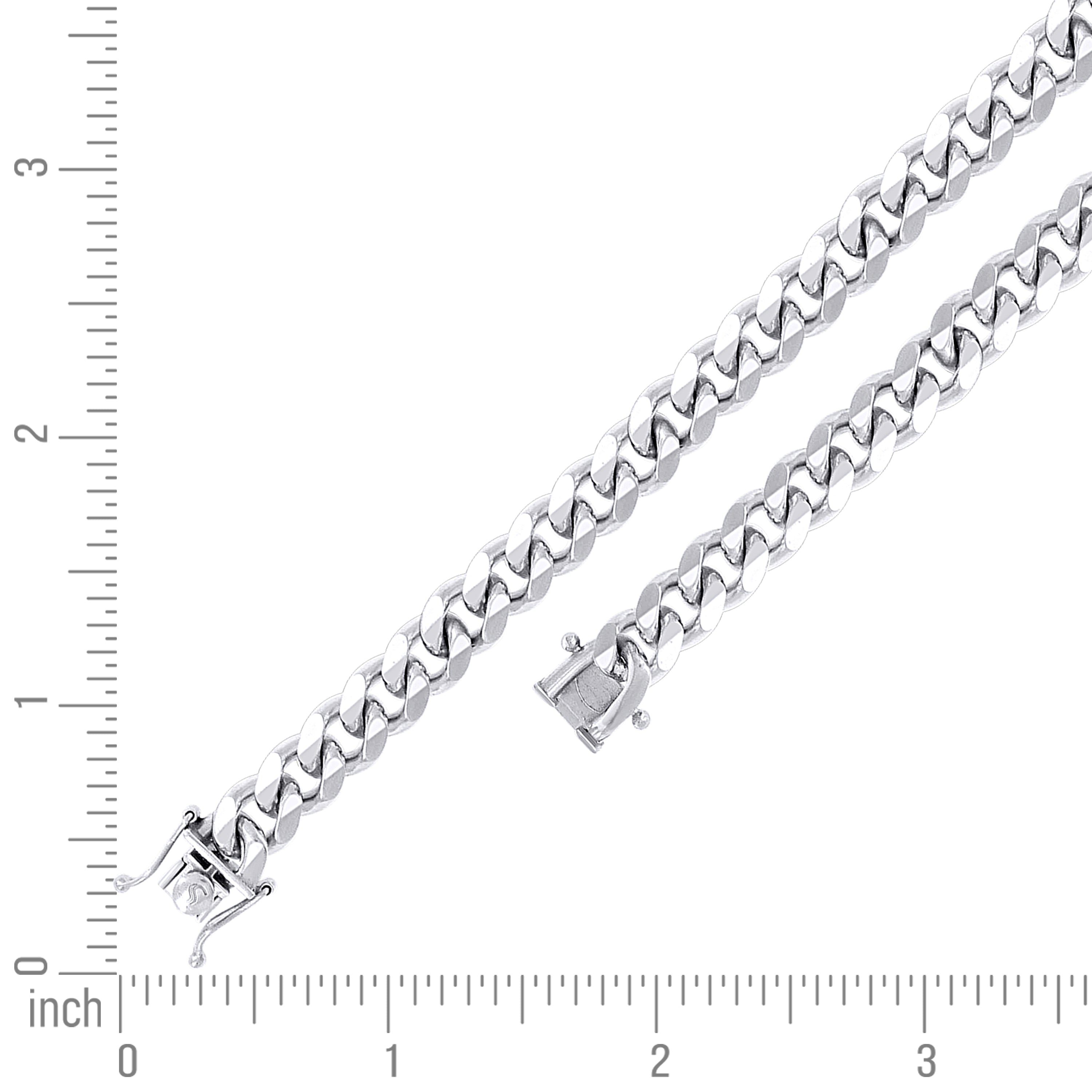 925 Sterling Silver Solid Miami Cuban Chain Silver 060 2mm