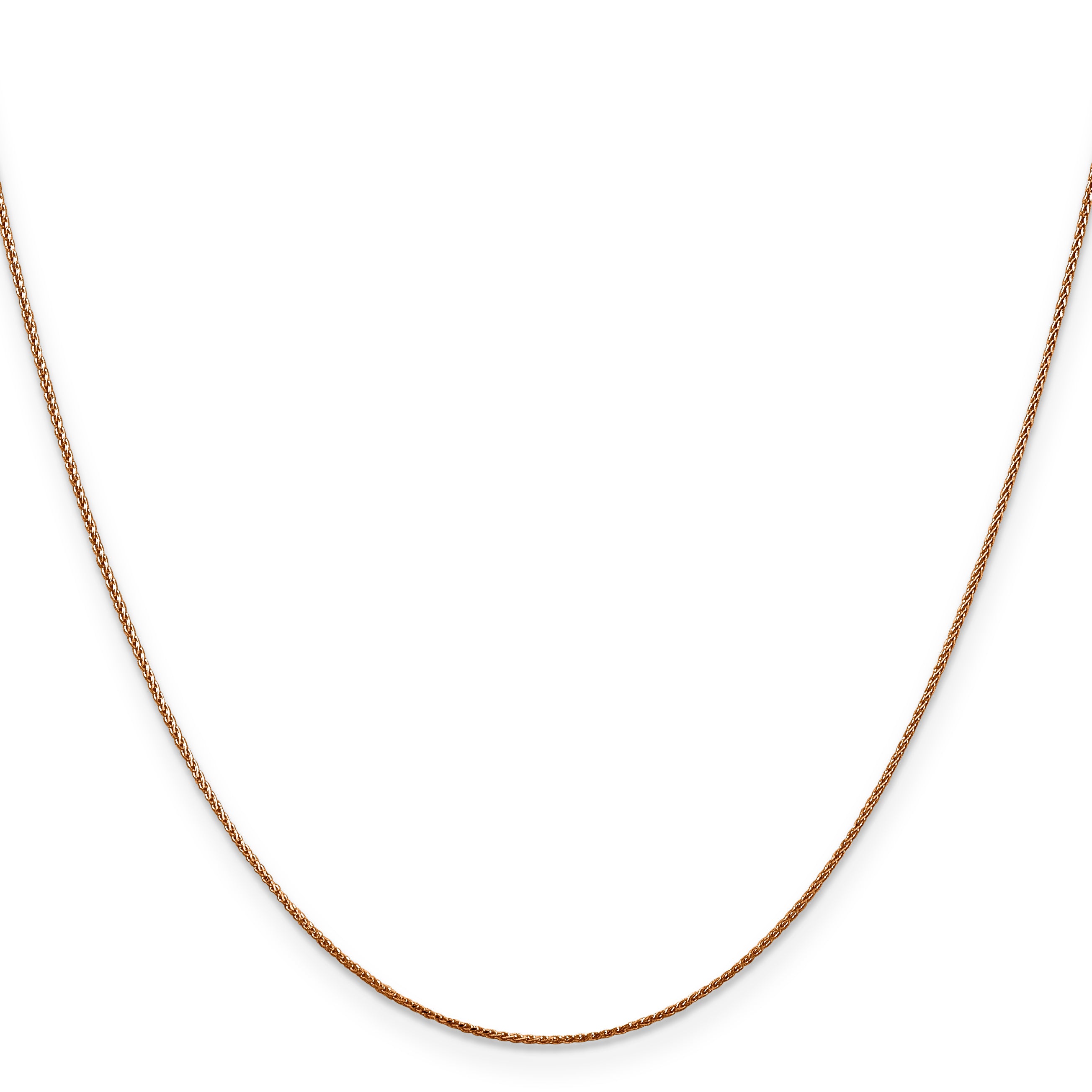 14K Rose Gold .8mm Spiga Chain
