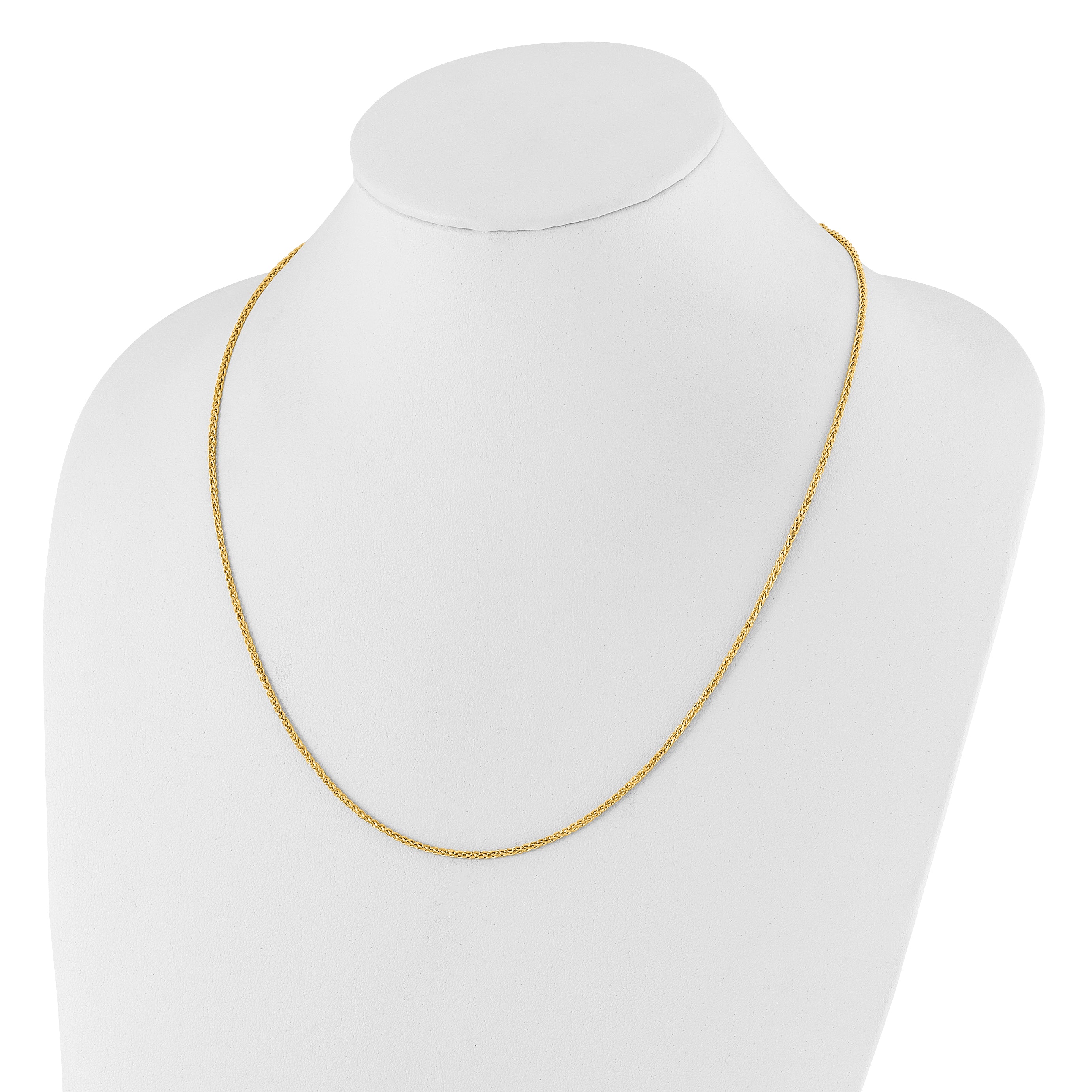 14K Adjustable 1.6mm Semi-solid Spiga Chain
