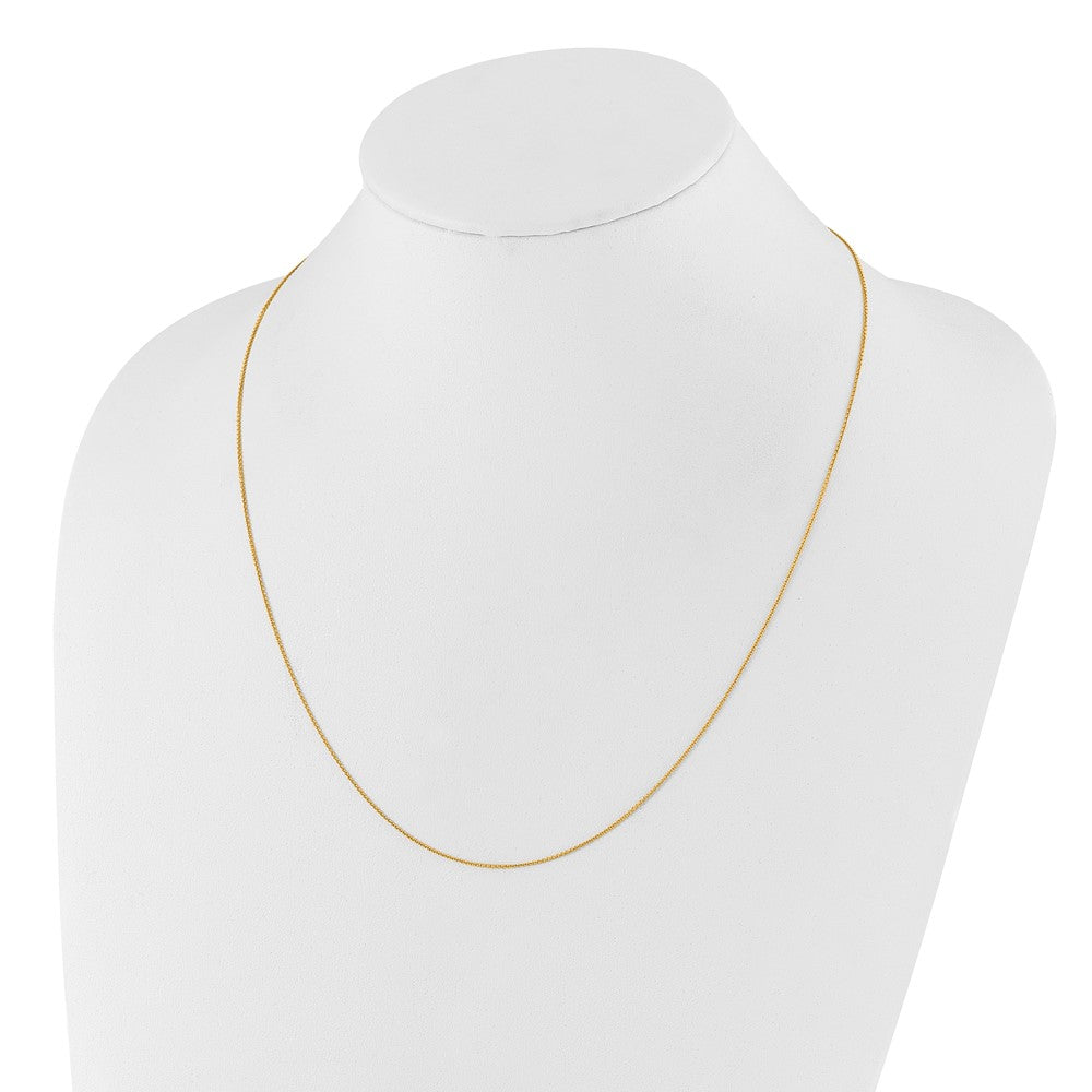 14K Adjustable .7Mm Round Cable Chain