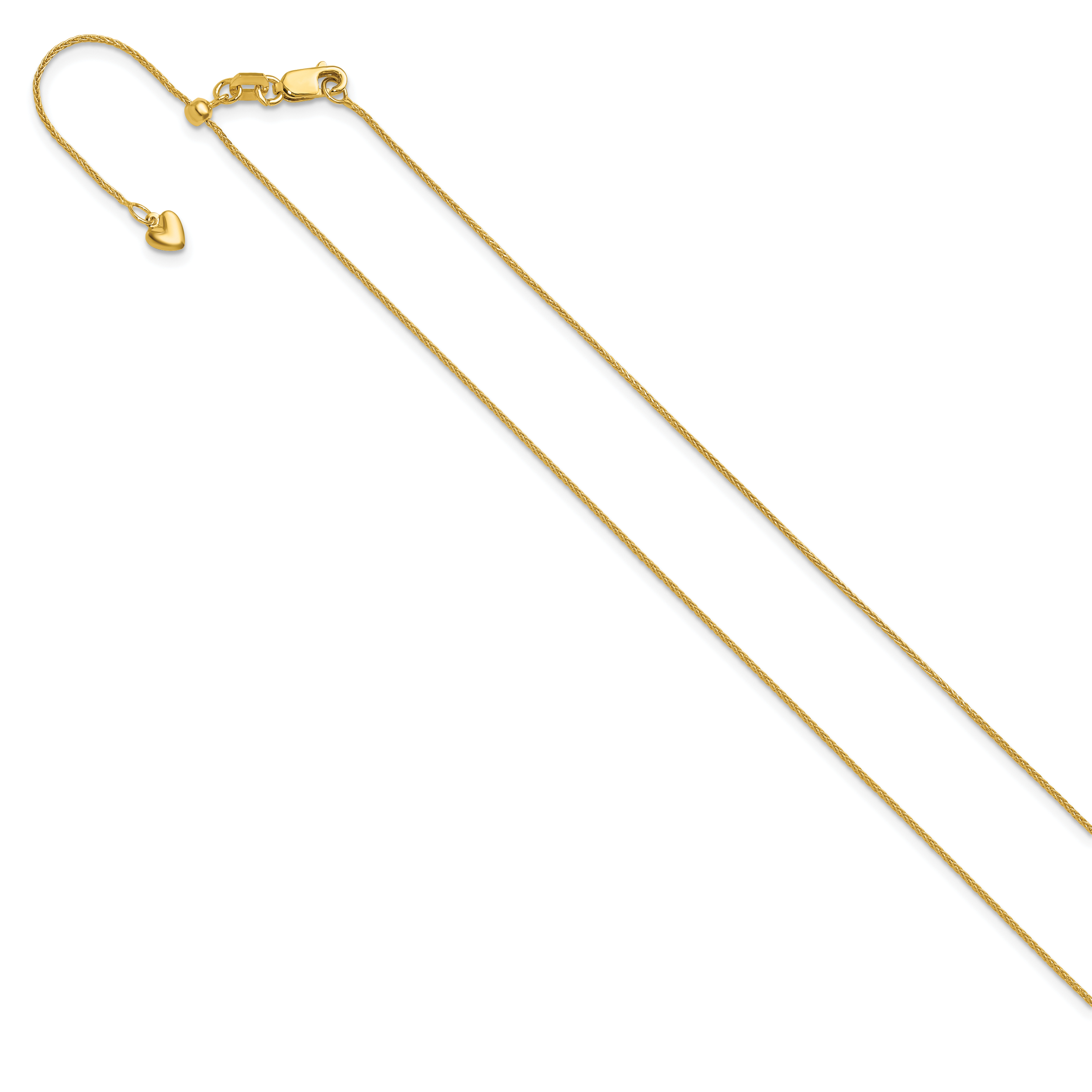 14K Adjustable .85mm Wheat Chain