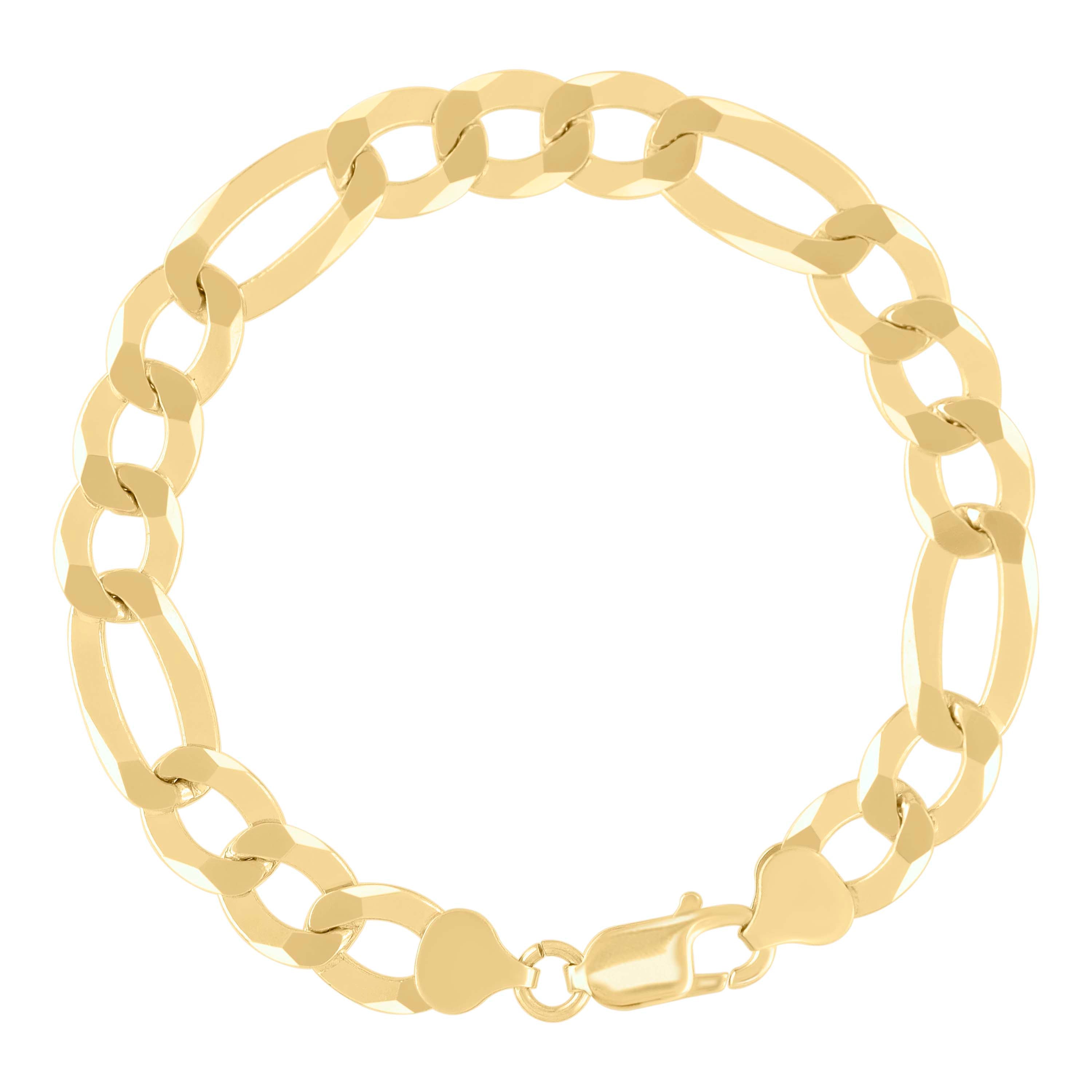 925 Sterling Silver Super Flat Figaro Chain Rhodium Plated 060 2.3mm