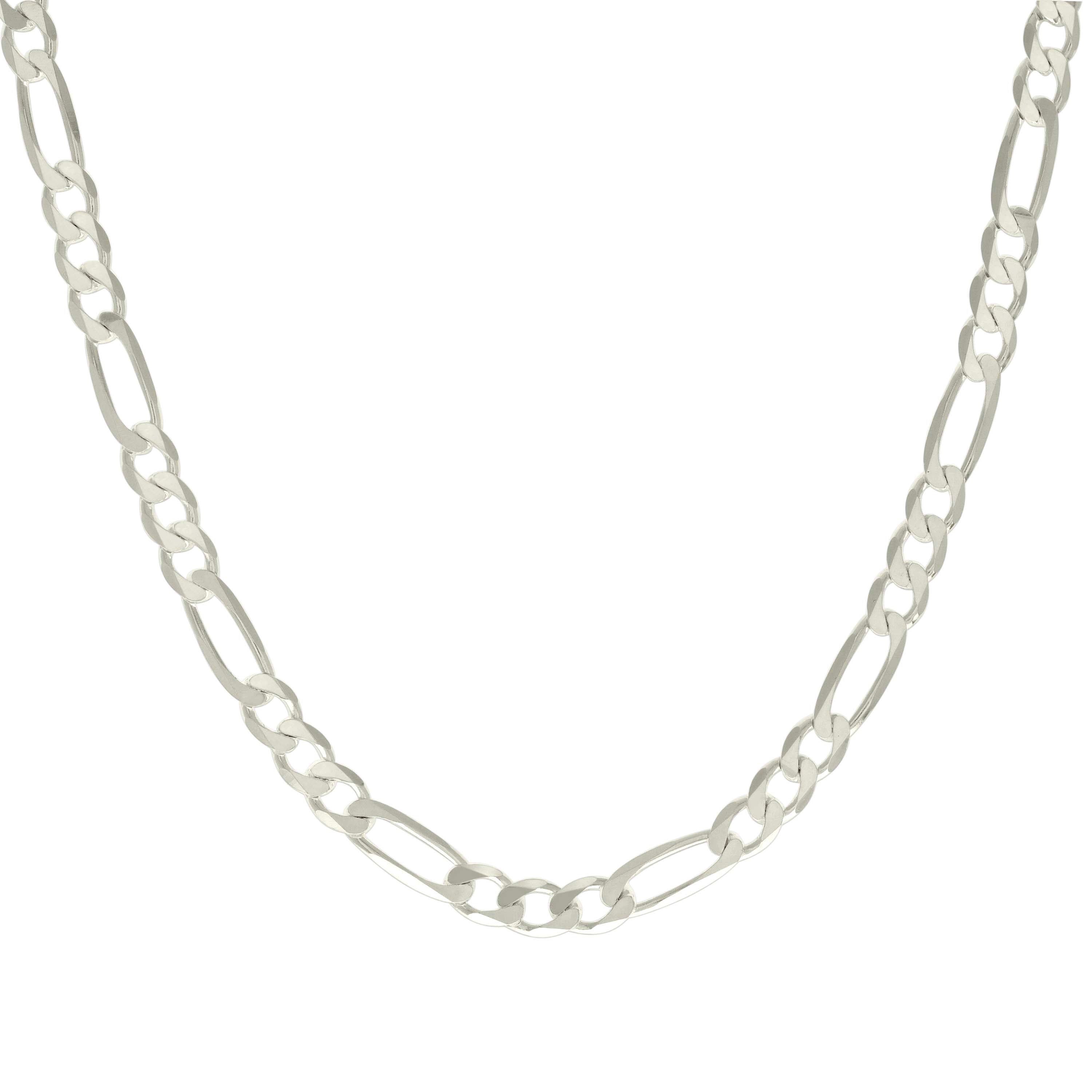 925 Sterling Silver Solid Classic Figaro Silver Plated 060 2.0mm