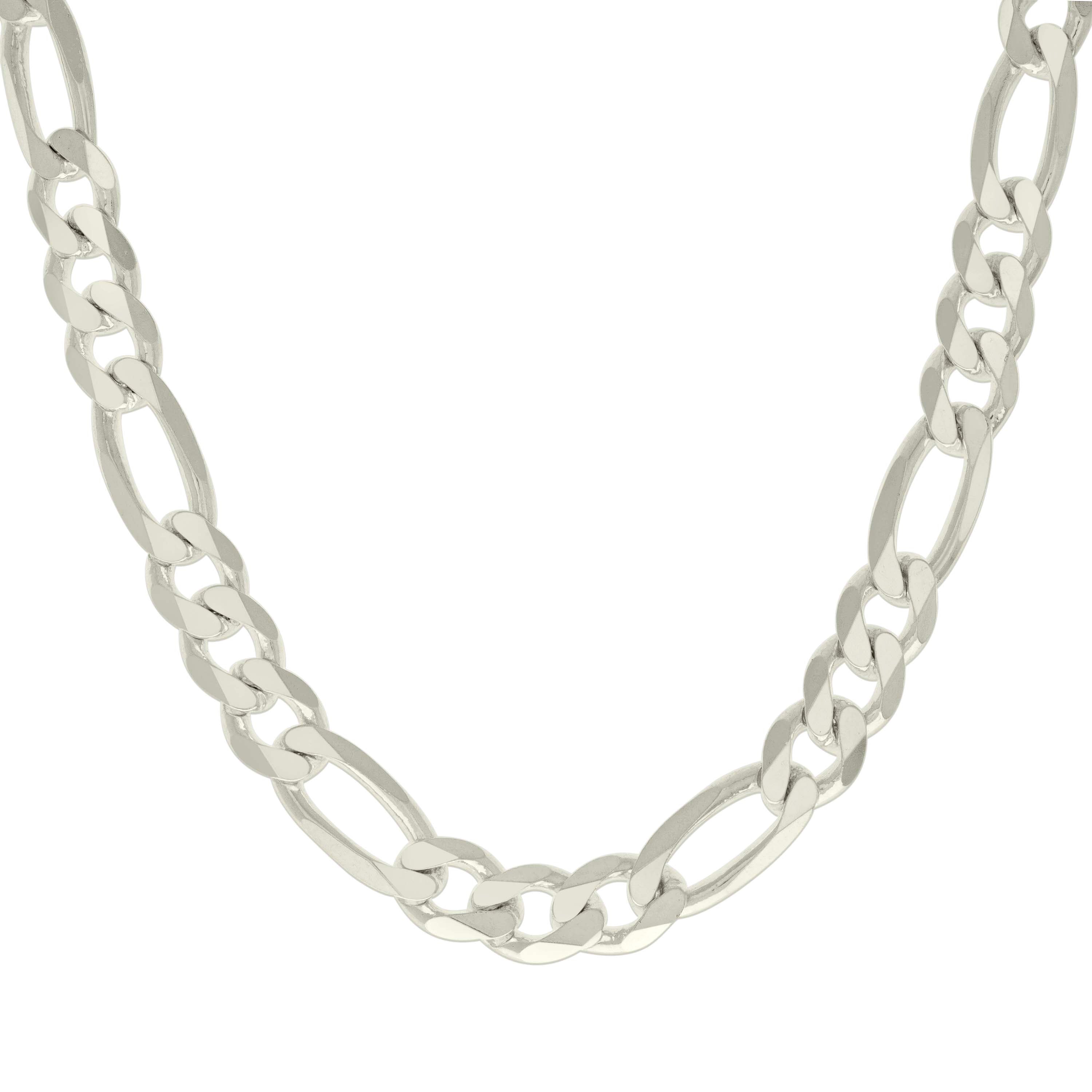 925 Sterling Silver Solid Classic Figaro Silver Plated 060 2.0mm