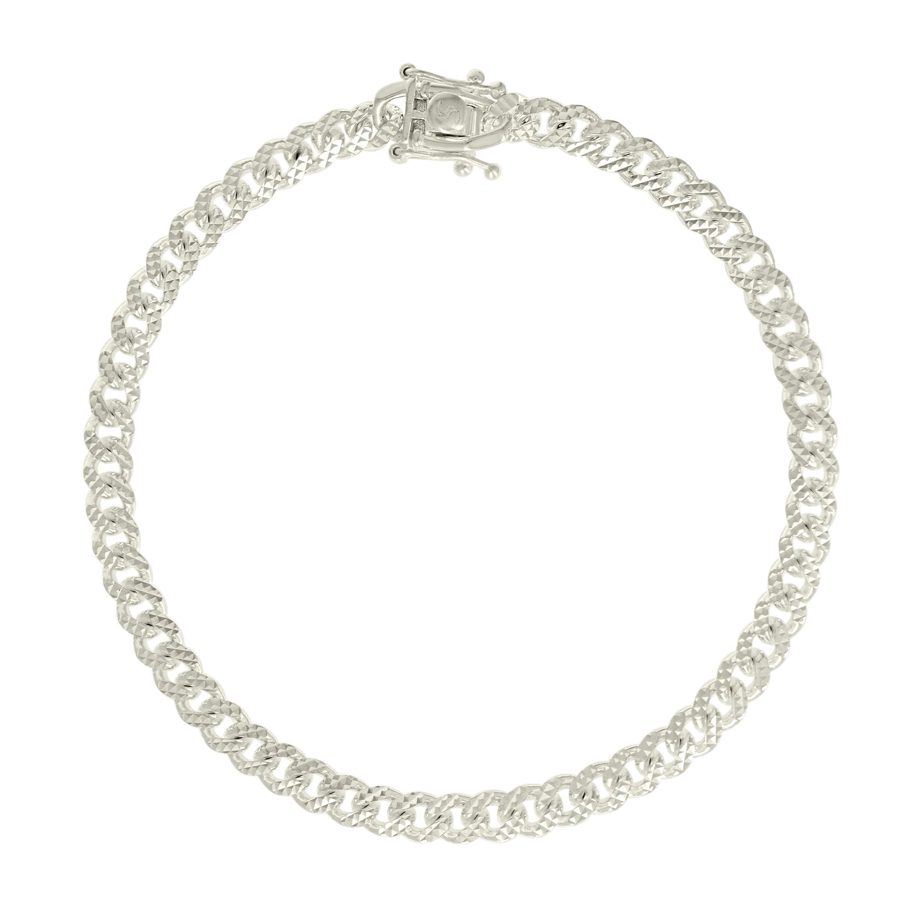 925 Sterling Silver Solid Miami Cuban Pyramid Chain Silver 150 4.9mm