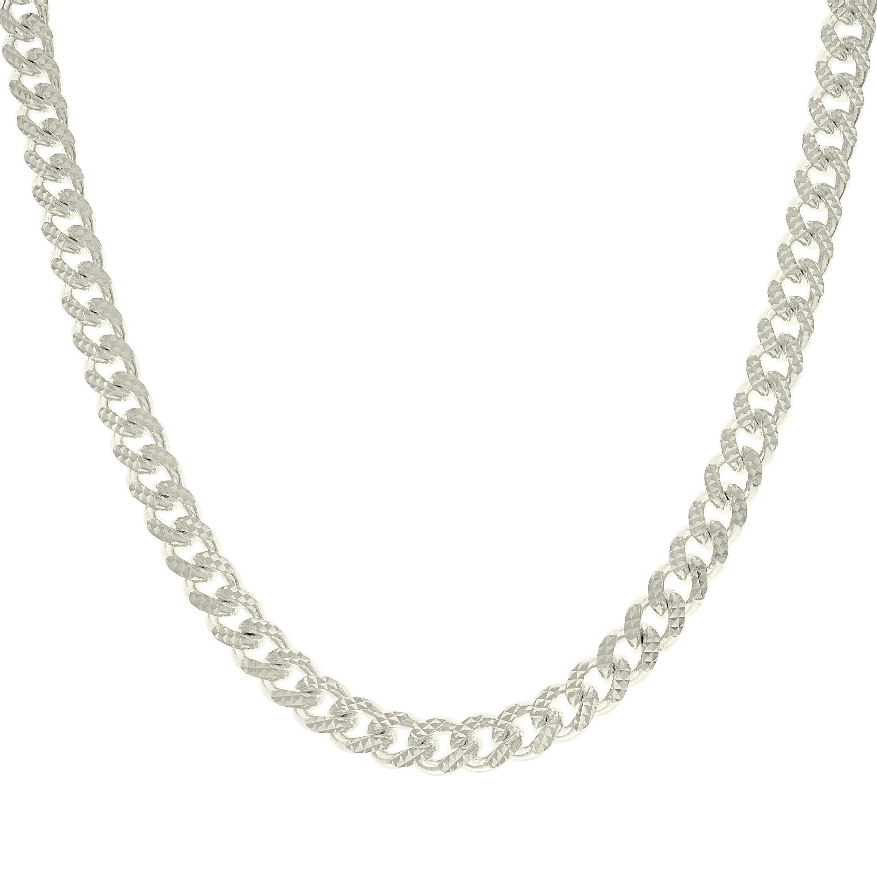 925 Sterling Silver Solid Miami Cuban Pyramid Chain Silver 250 8.4-20"