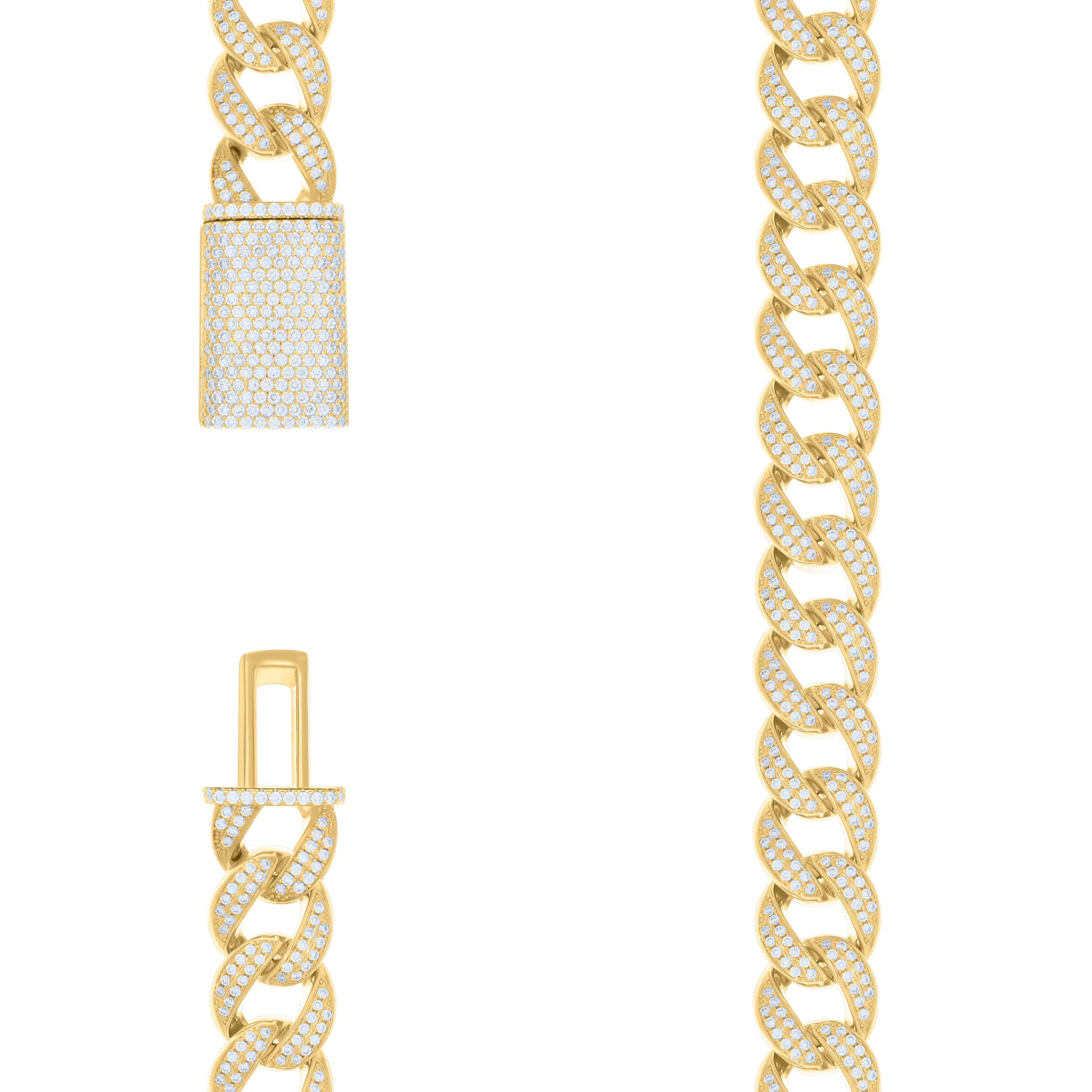 925 Sterling Silver Moissanite Miami Cuban Chain