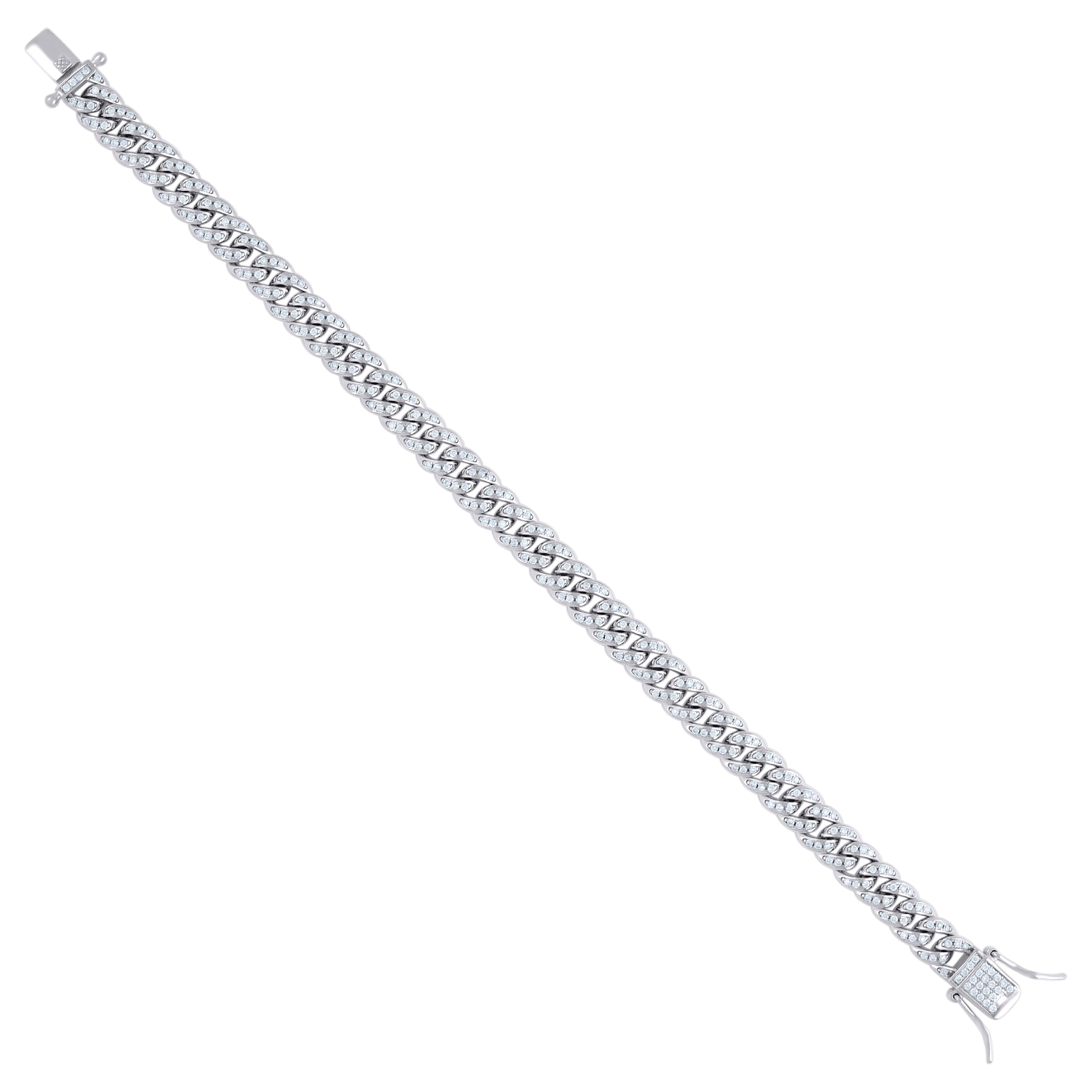 925 Sterling Silver 2.70Ctw Moissanite Chain 6mm-7