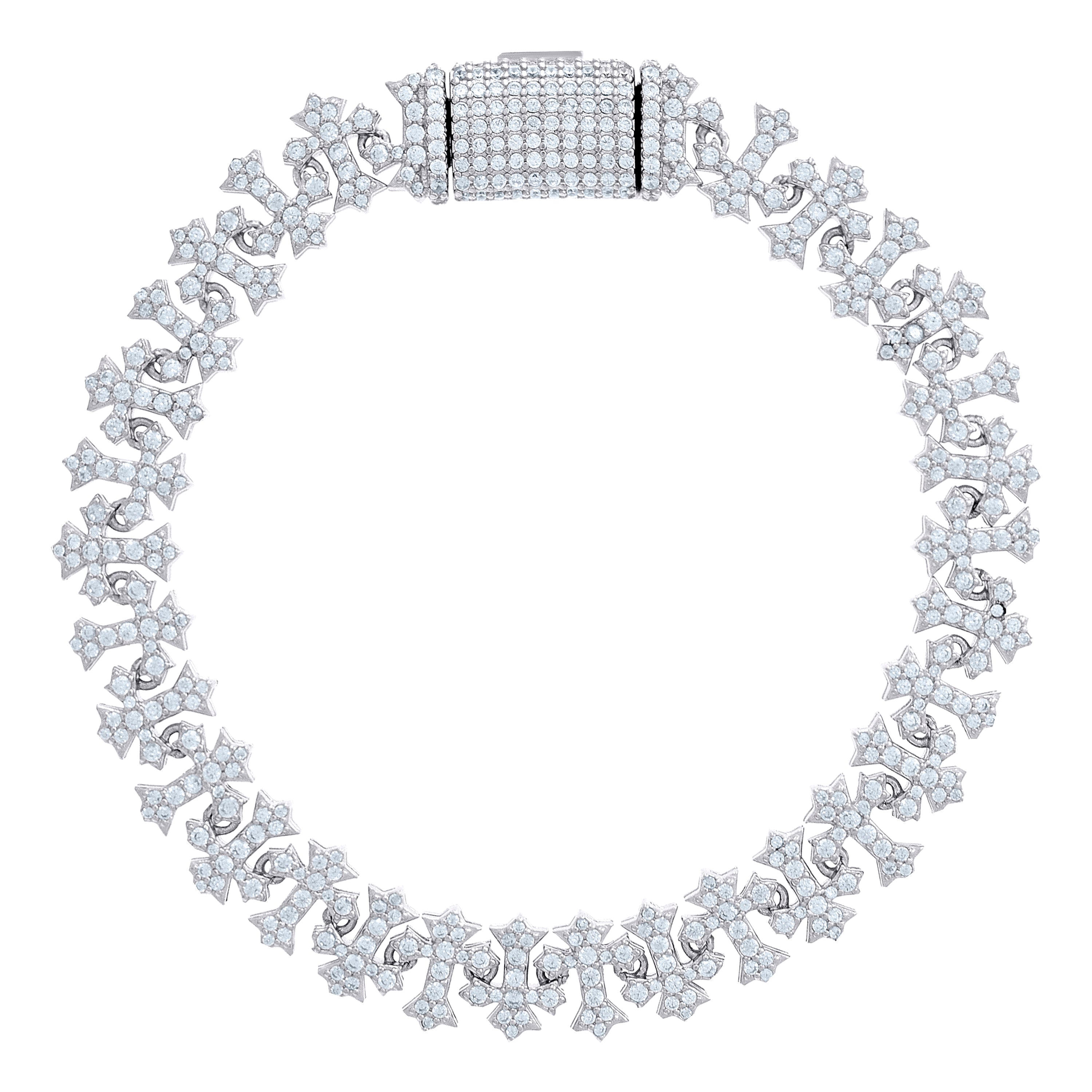 925 Sterling Silver Moissanite Bracelet 10mm