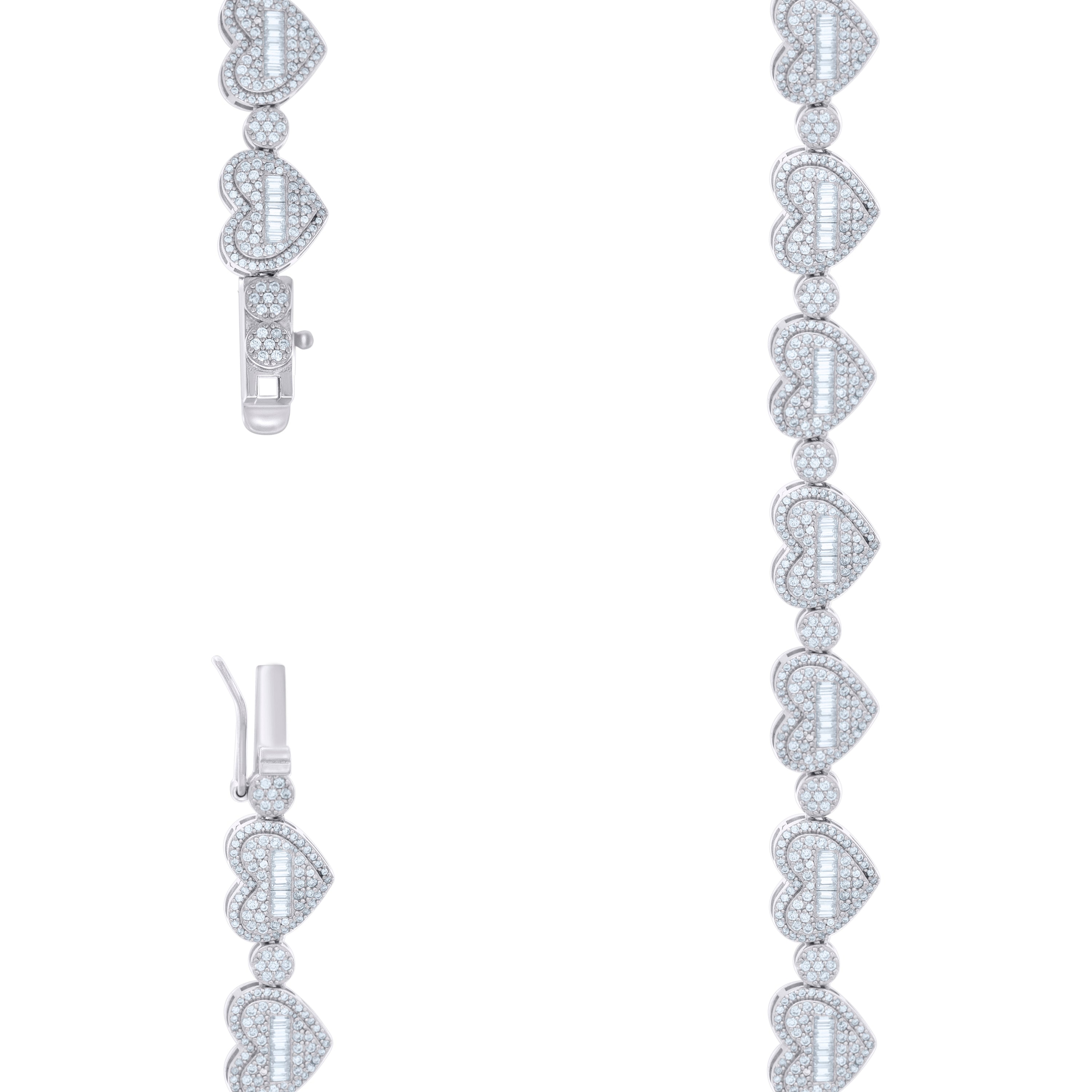 925 Sterling Silver Moissanite Fancy Chain