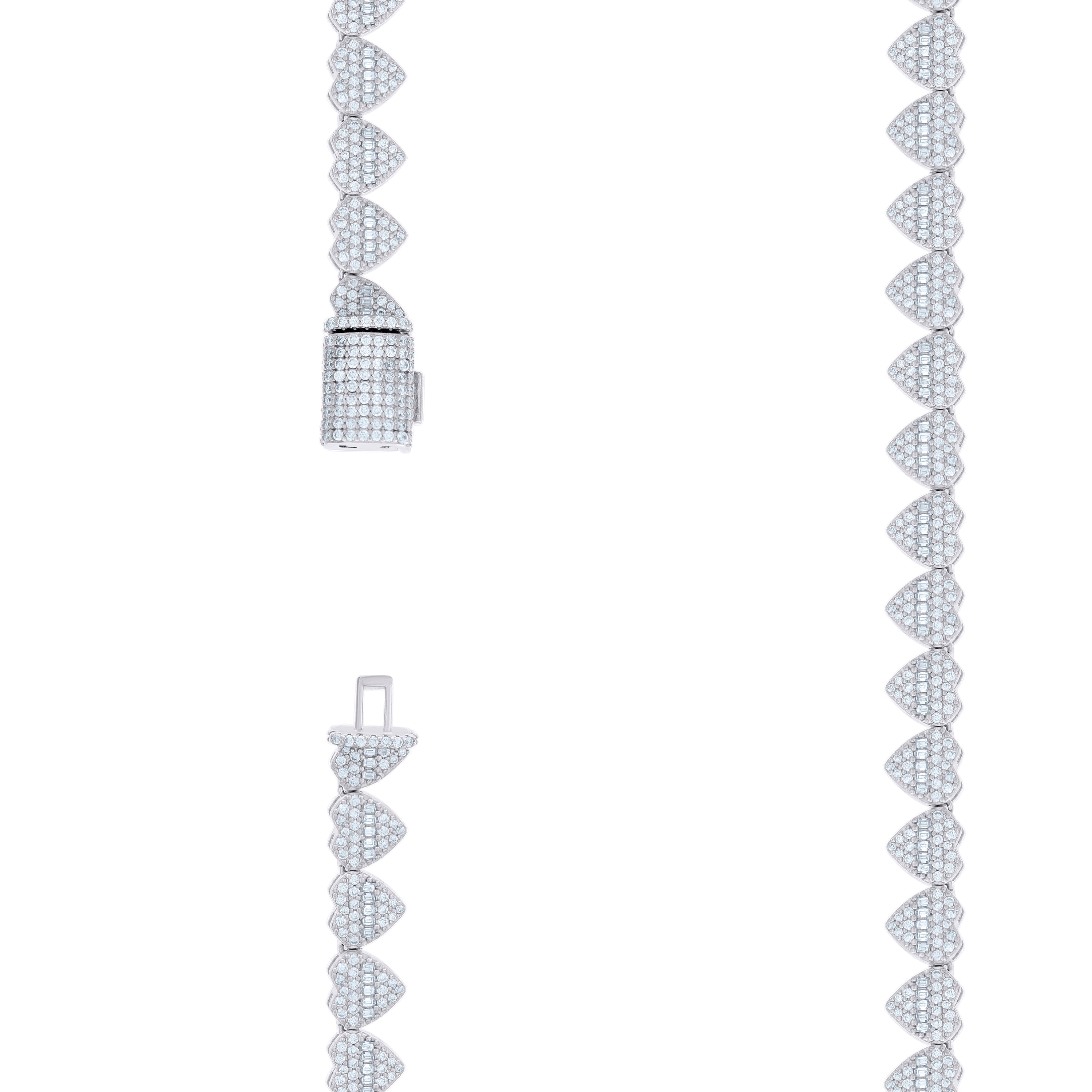 925 Sterling Silver Moissanite Fancy Chain