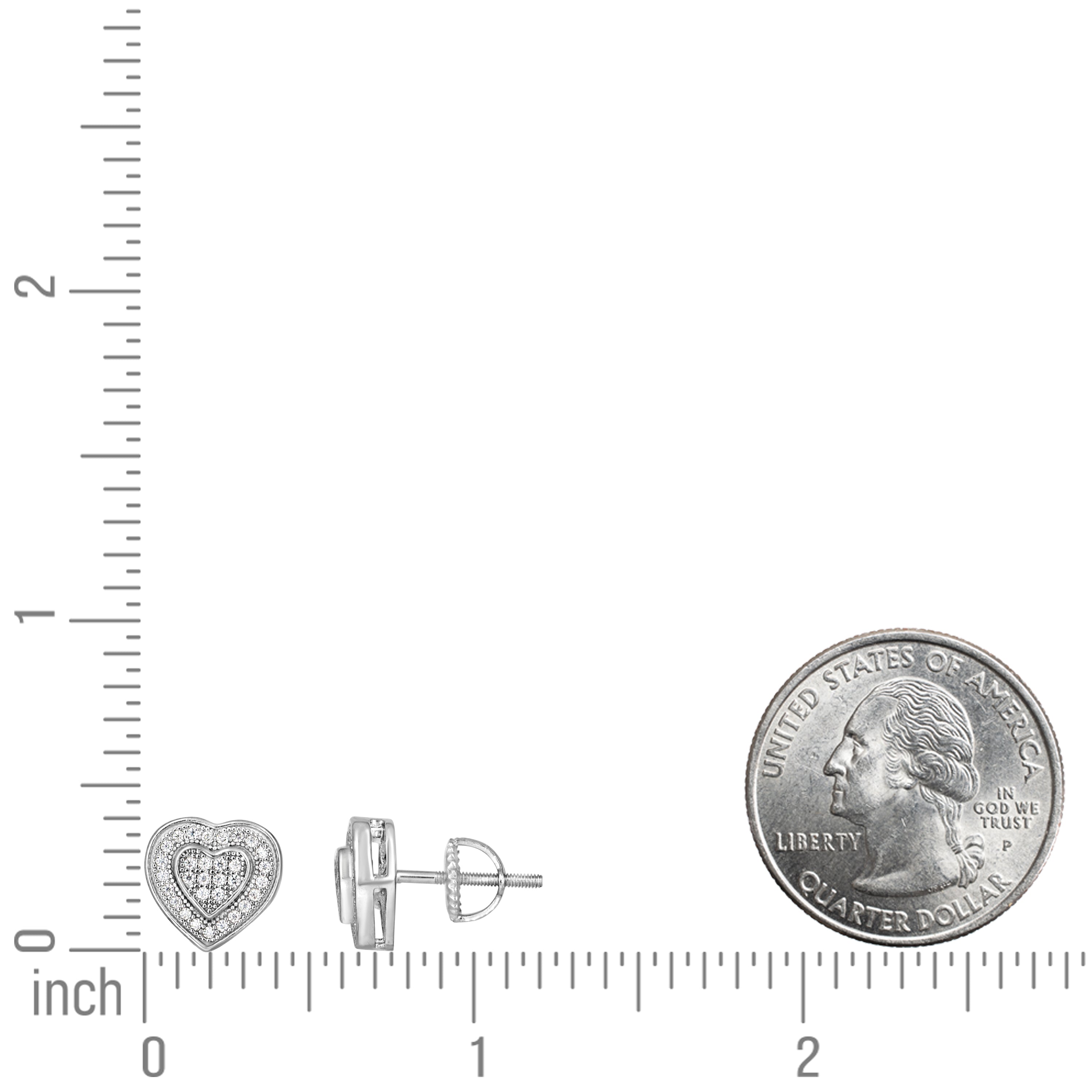 925 Sterling Silver 0.32Ctw Moissanite Earrings