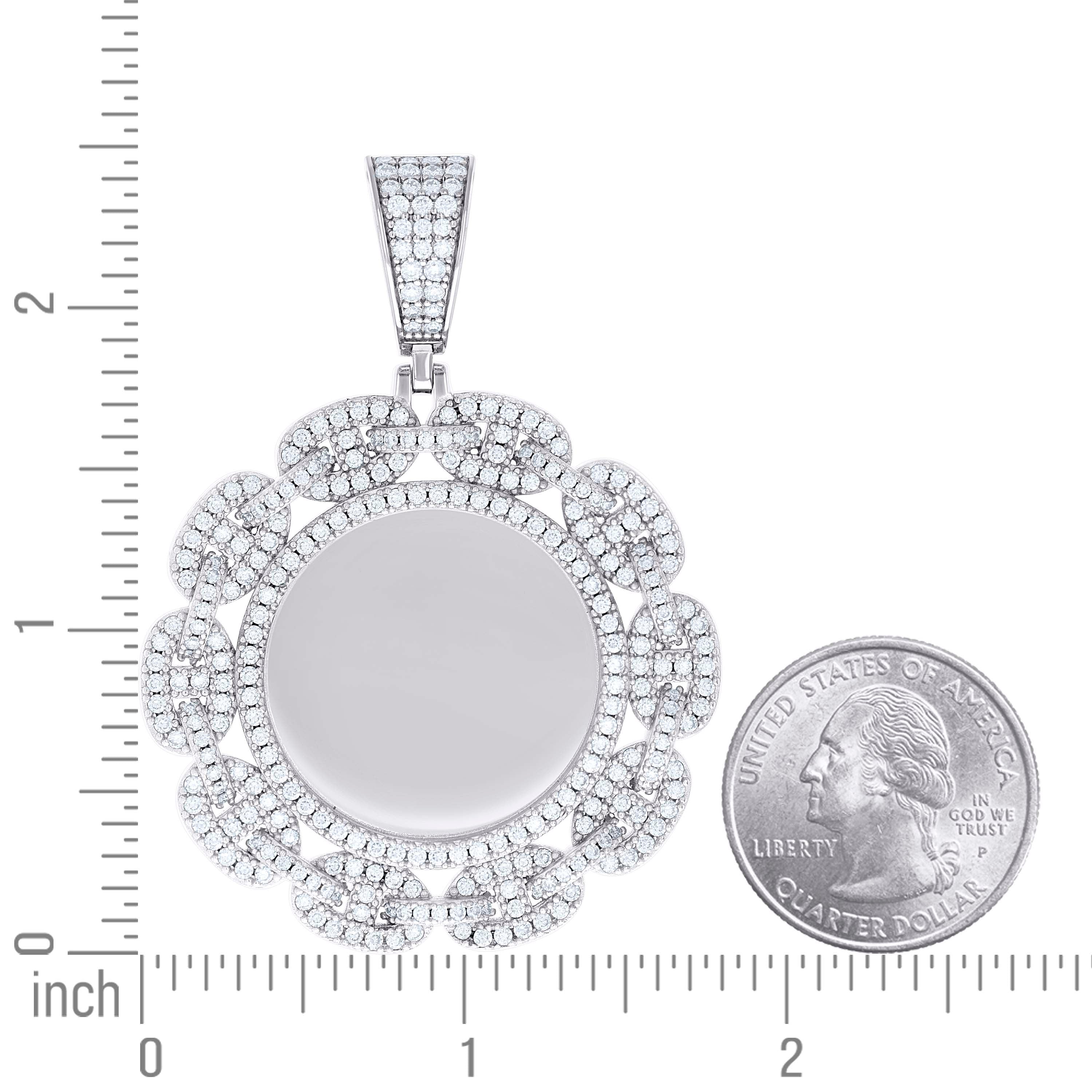 925 Sterling Silver 1.91Ctw Moissanite Pendant
