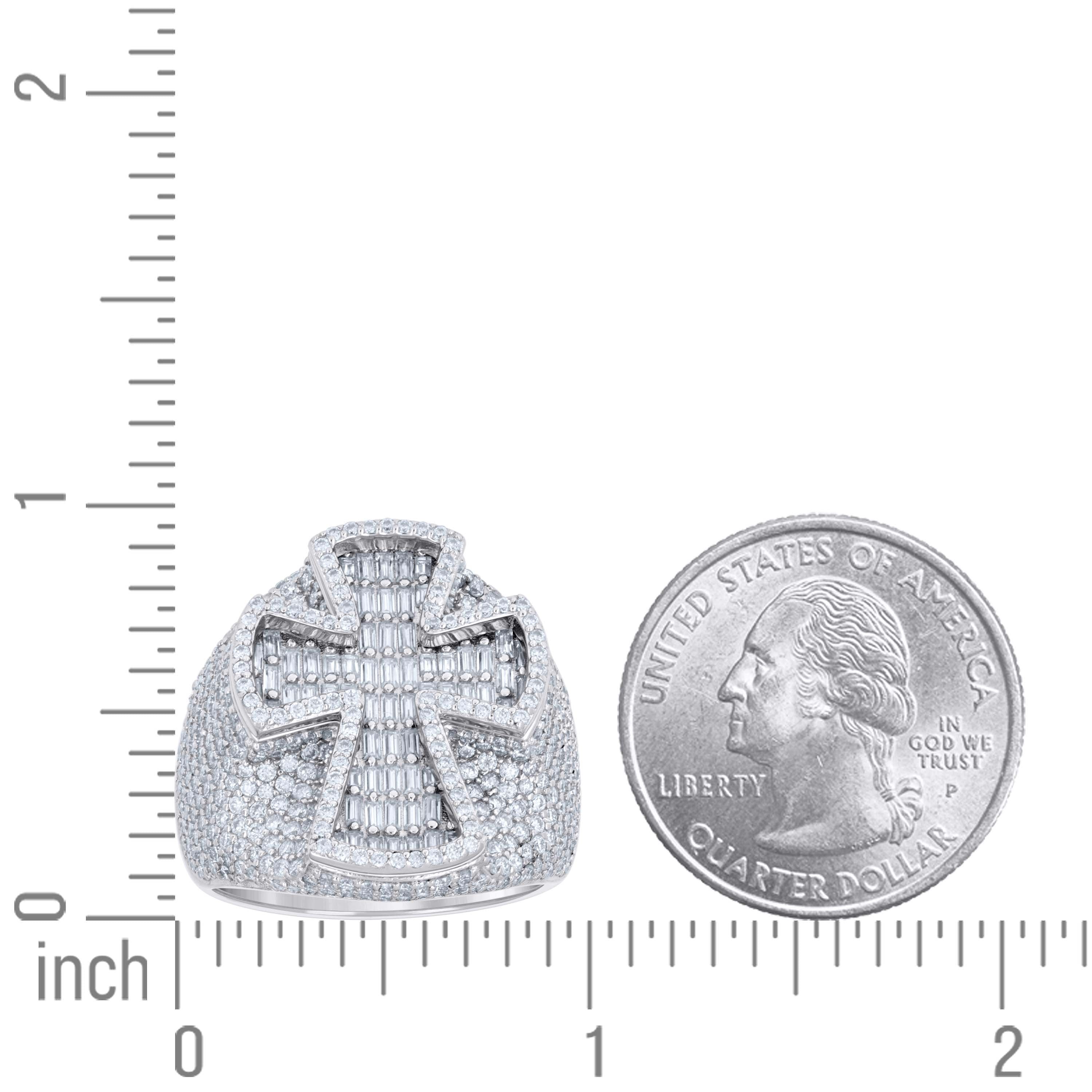 925 Sterling Silver Moissanite Ring S10