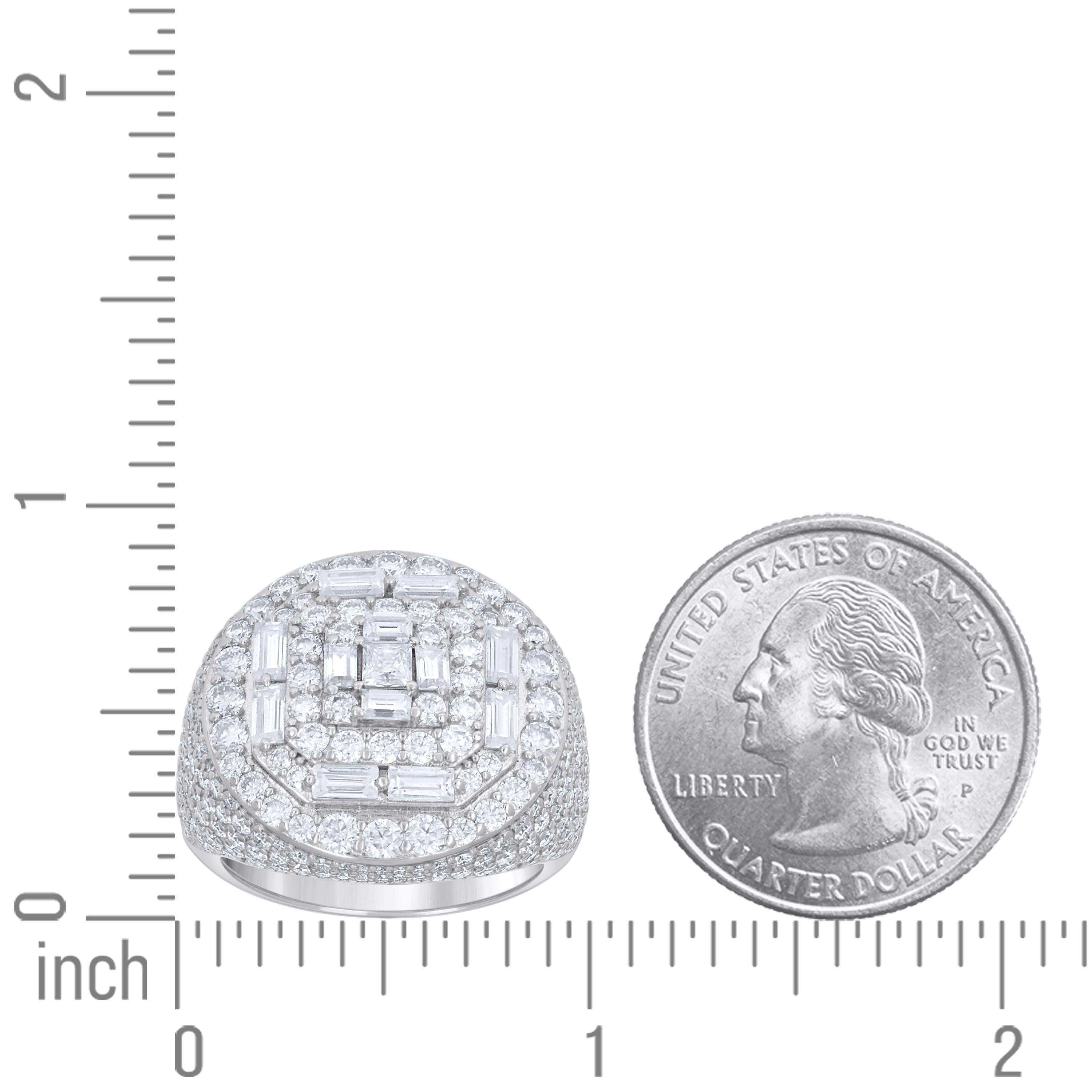 925 Sterling Silver Moissanite Ring S10