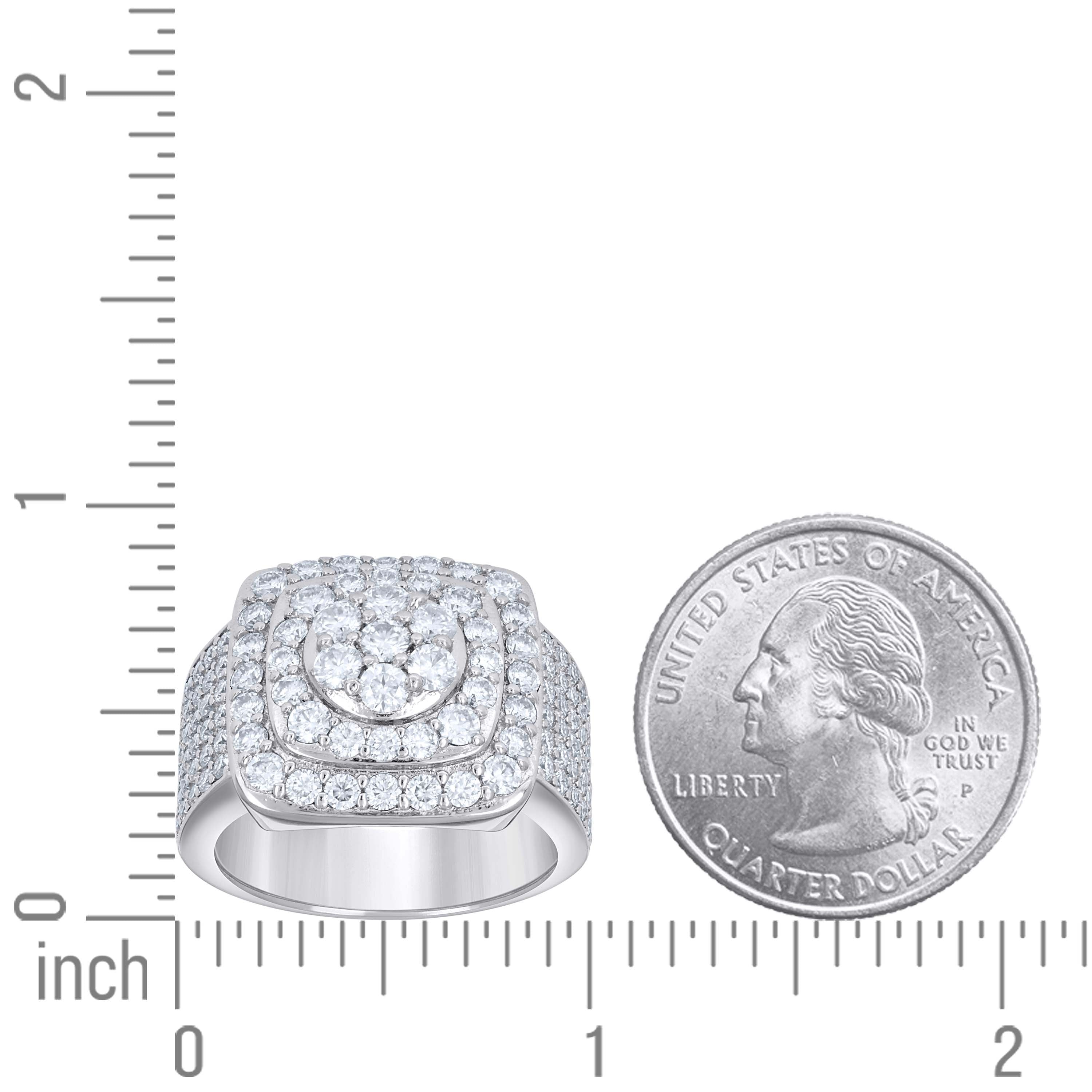 925 Sterling Silver Moissanite Ring S10