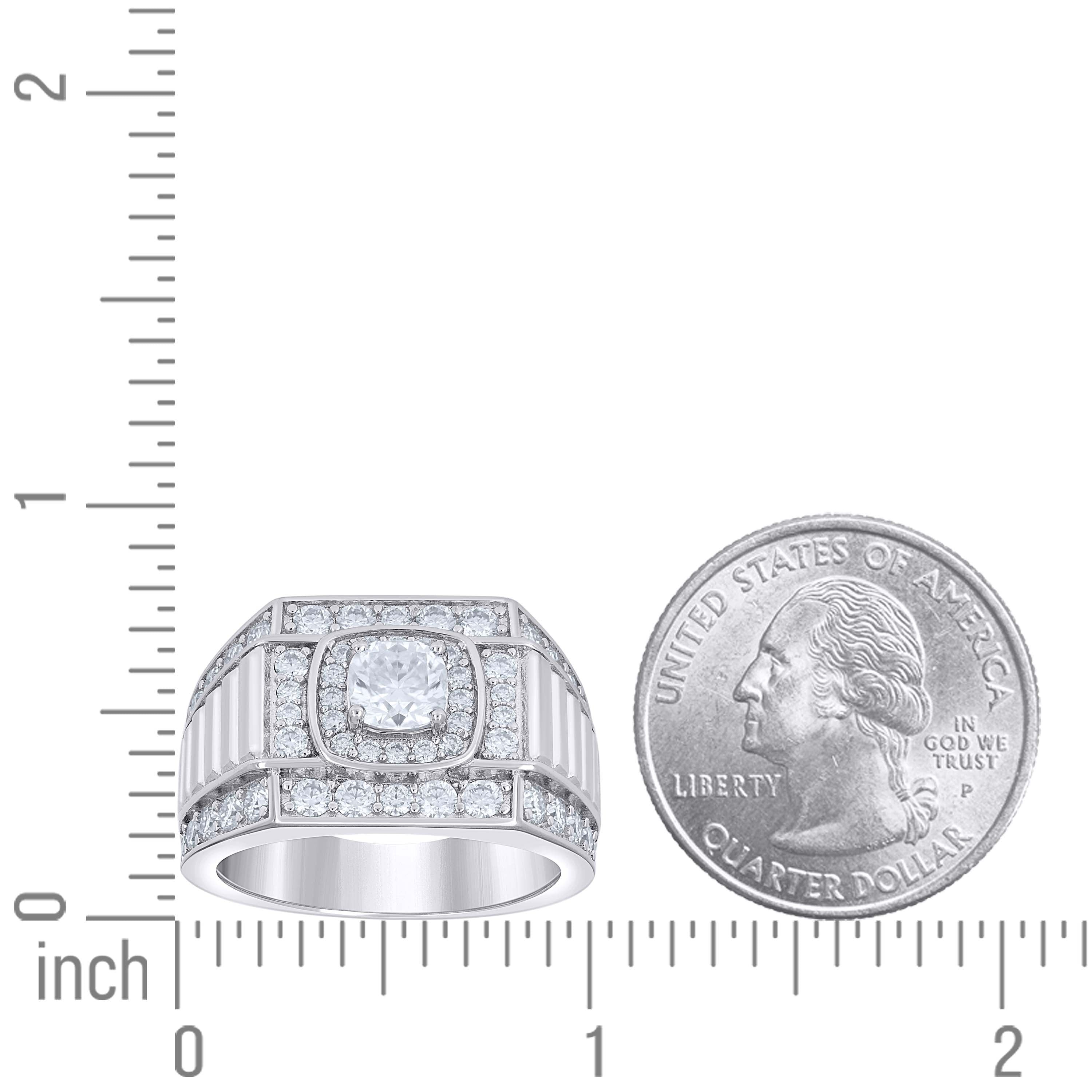 925 Sterling Silver Moissanite Ring S10