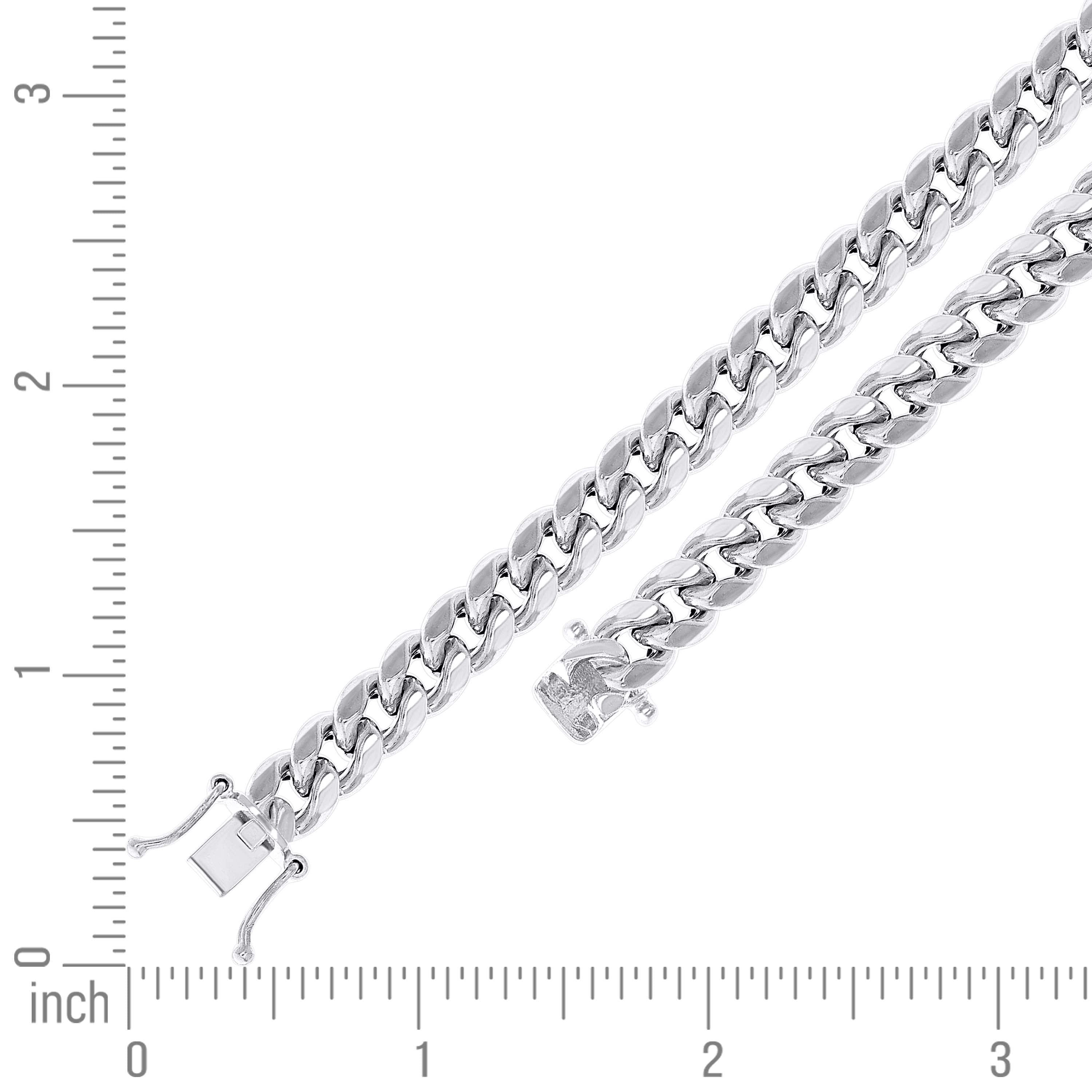 925 Sterling Silver Hollow Miami Cuban Chain Yellow 120 4.1mm