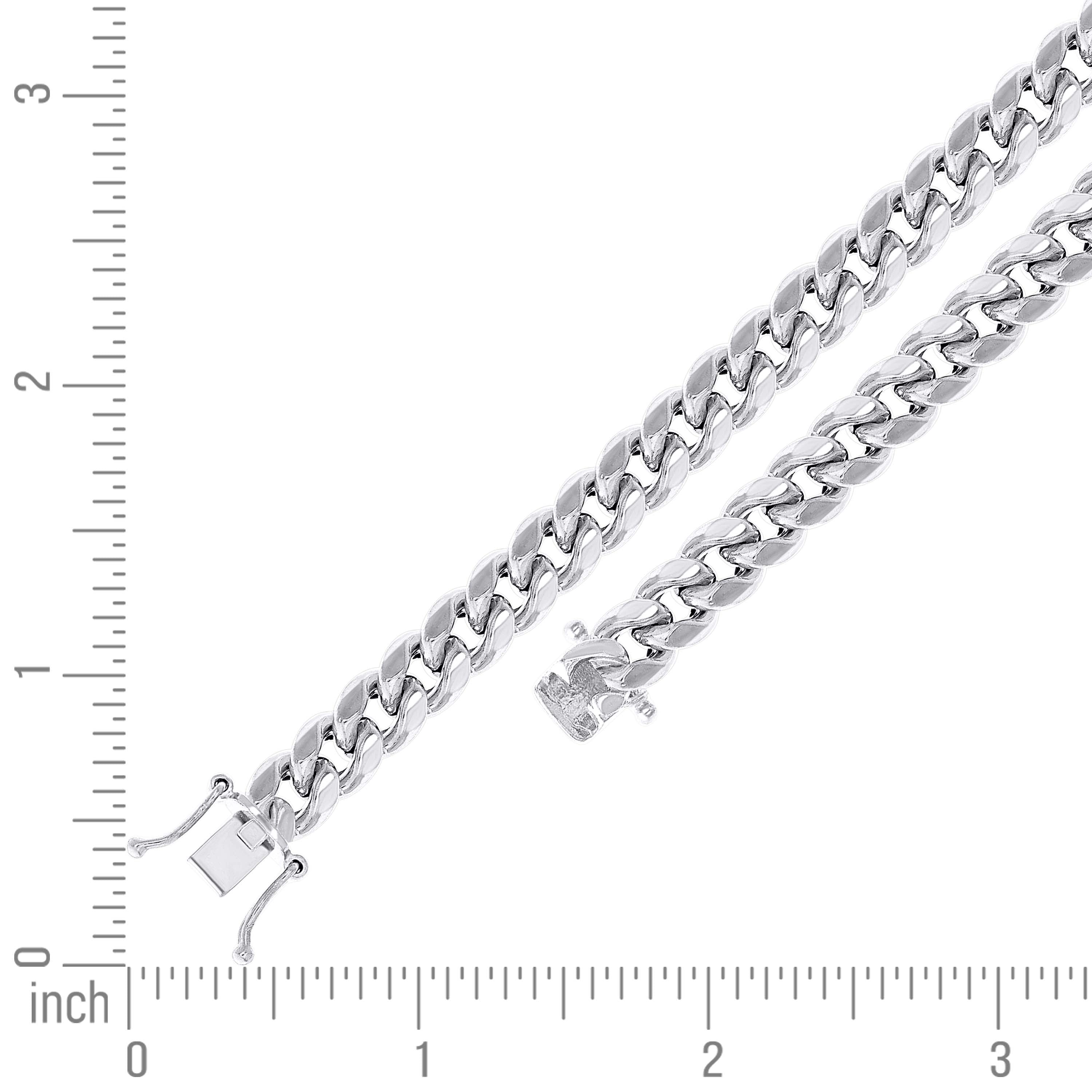 925 Sterling Silver Hollow Miami Cuban Chain Yellow 120 4.1mm