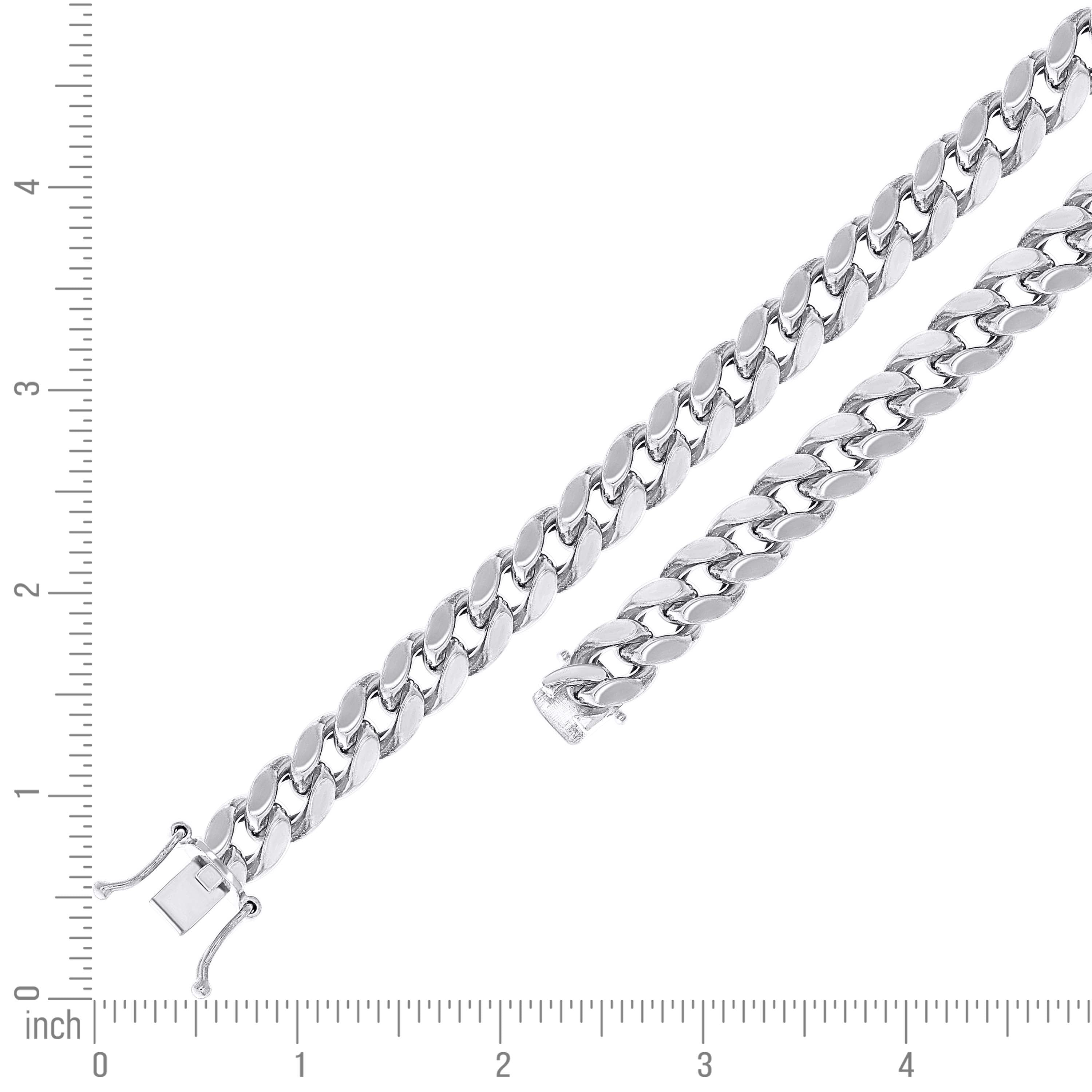 925 Sterling Silver Hollow Miami Cuban Chain Yellow 120 4.1mm