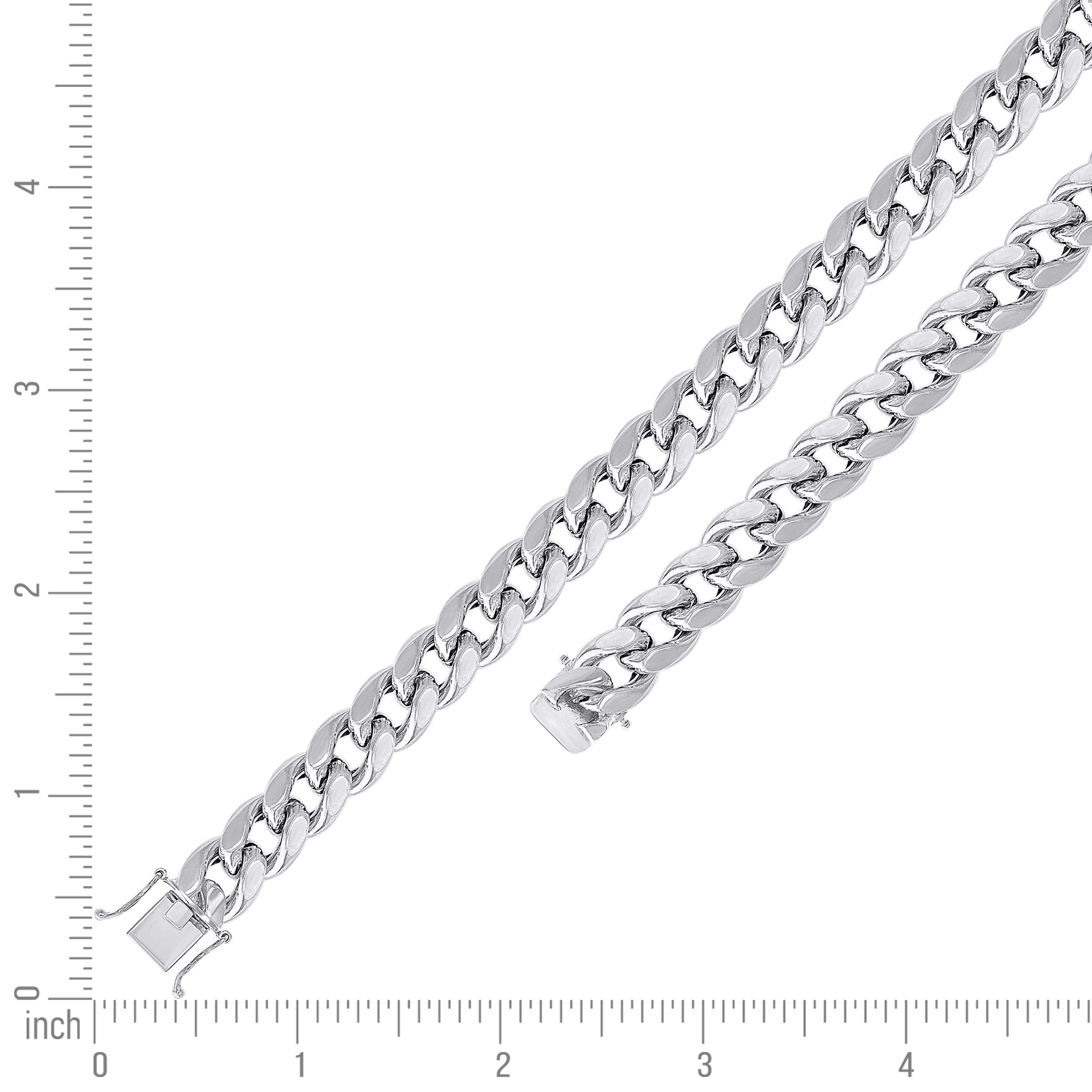 925 Sterling Silver Hollow Miami Cuban Chain Yellow 120 4.1mm