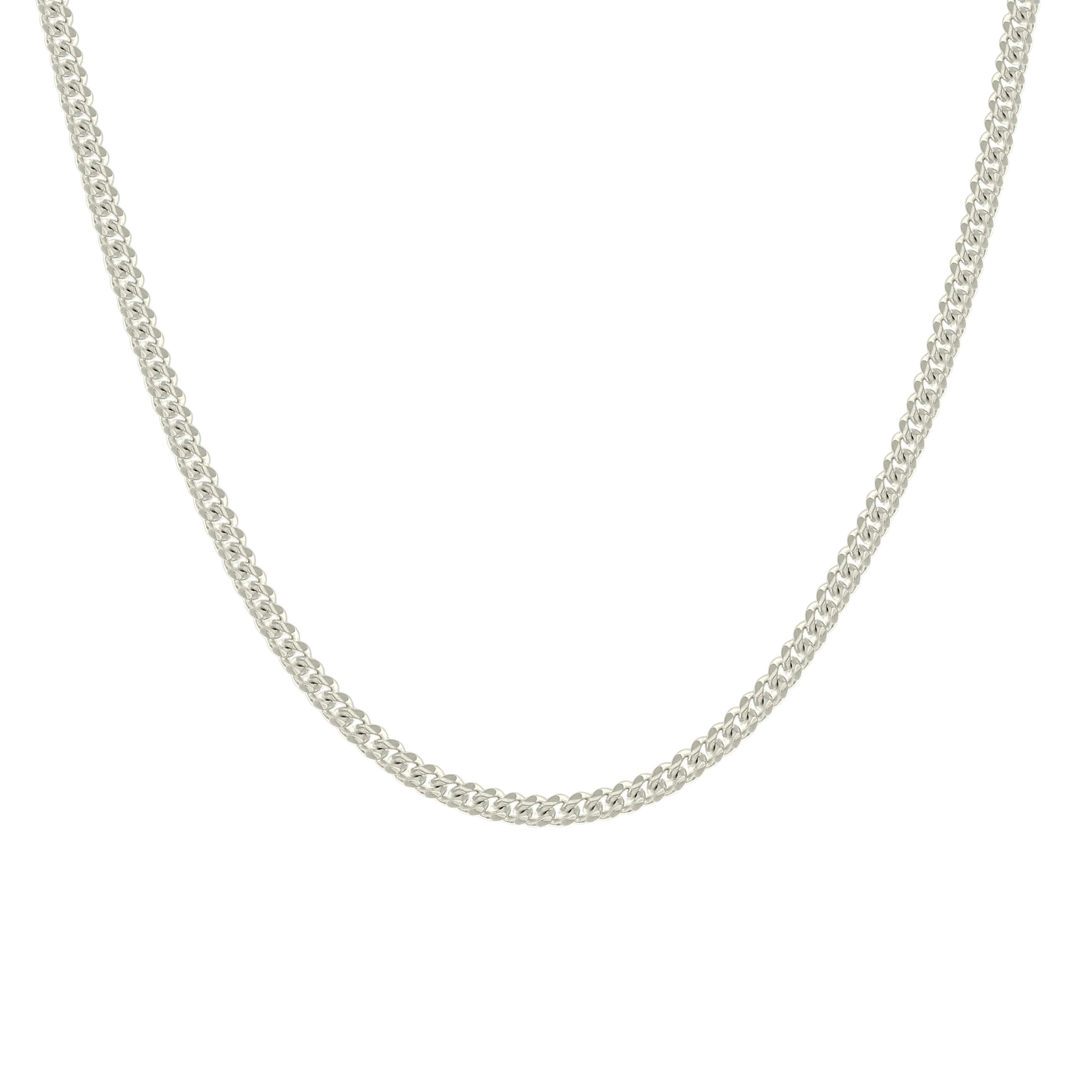 925 Sterling Silver Solid Miami Cuban Chain Silver 060 2mm