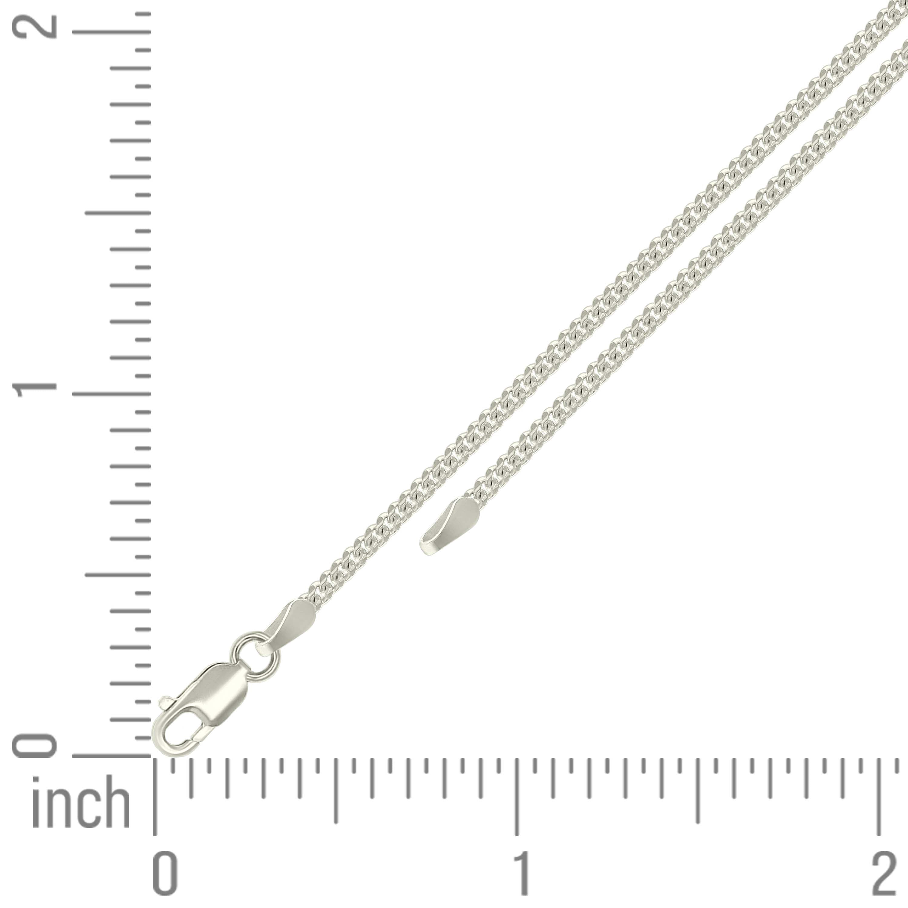 925 Sterling Silver Solid Miami Cuban Chain Silver 060 2mm