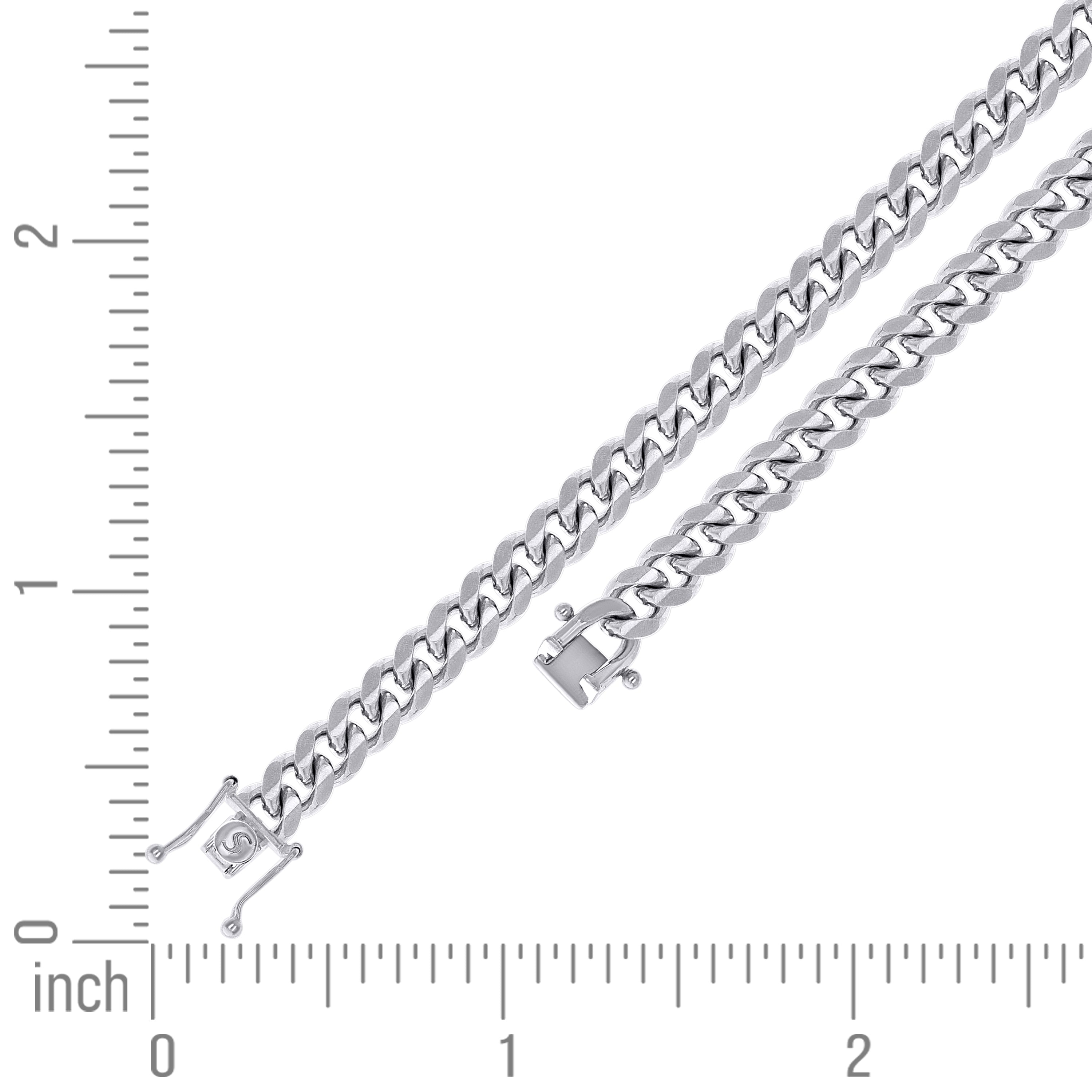 925 Sterling Silver Solid Miami Cuban Chain Silver 060 2mm