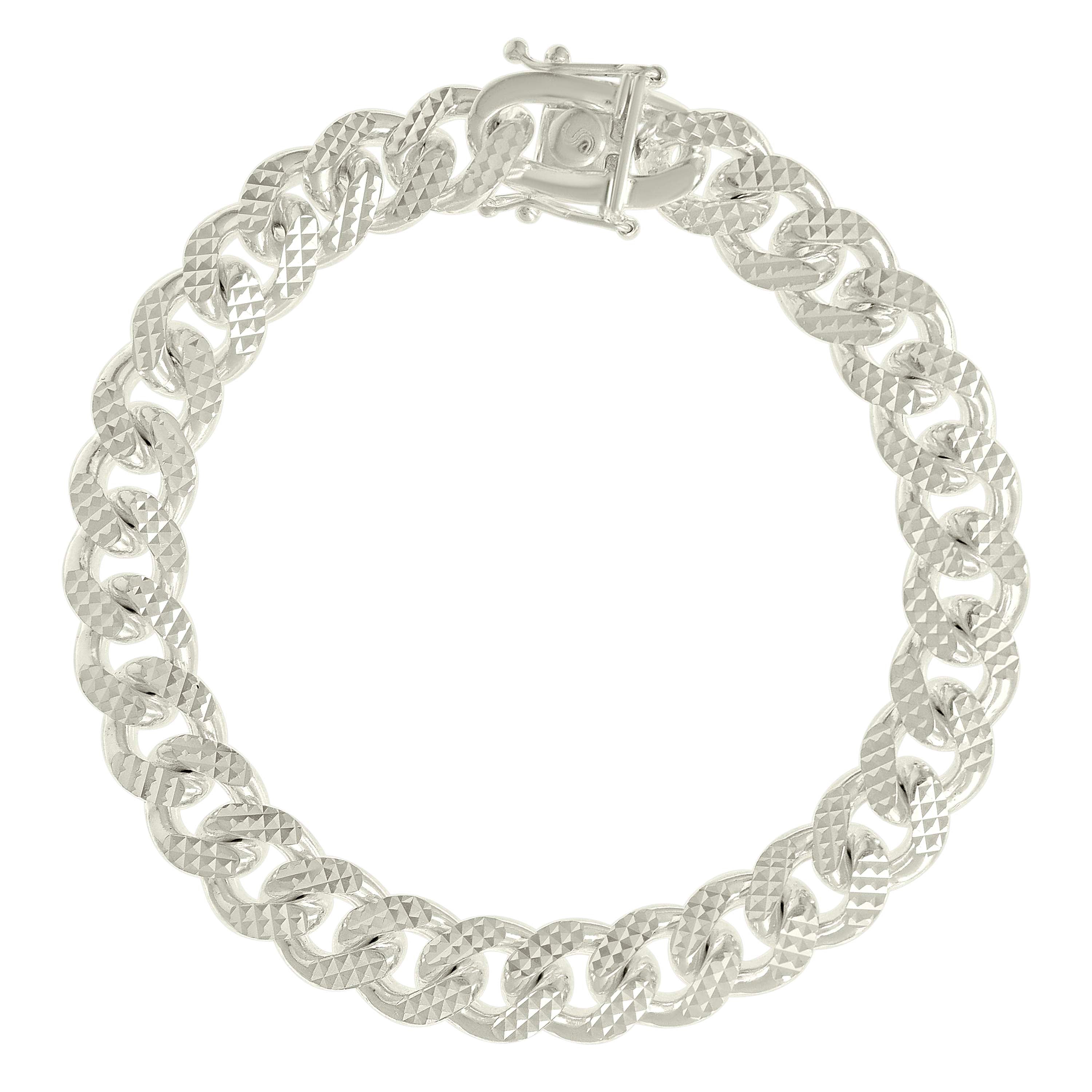 925 Sterling Silver Solid Miami Cuban Pyramid Chain Silver 150 4.9mm