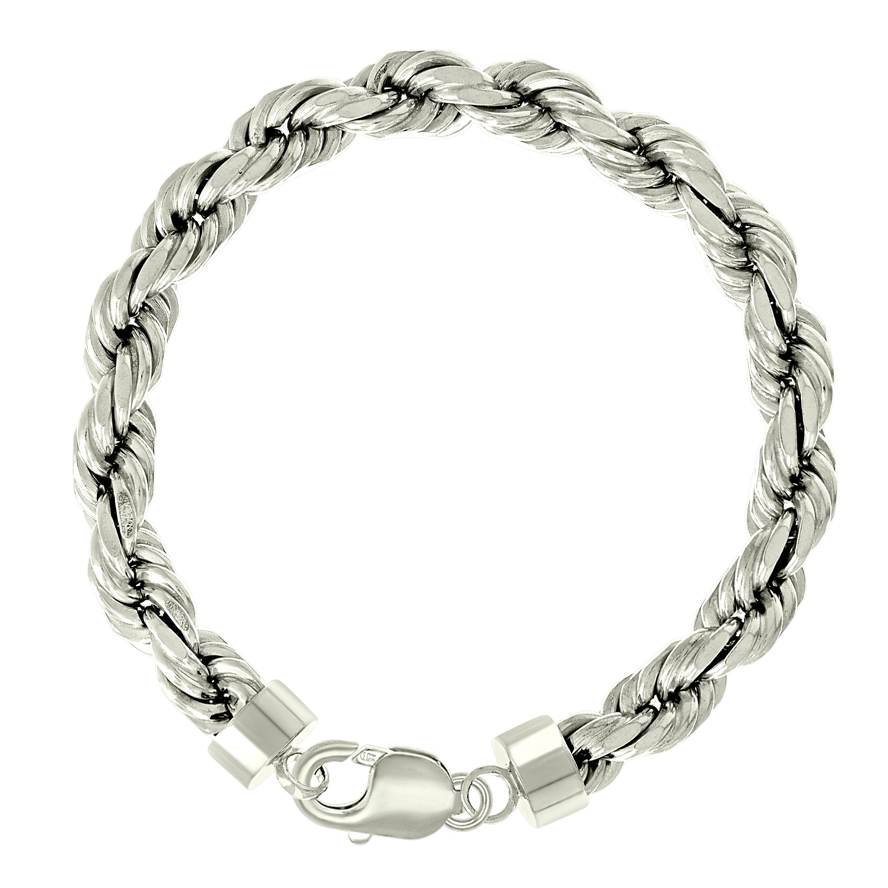 925 Sterling Silver Solid Rope Chain Silver 025 0.5mm