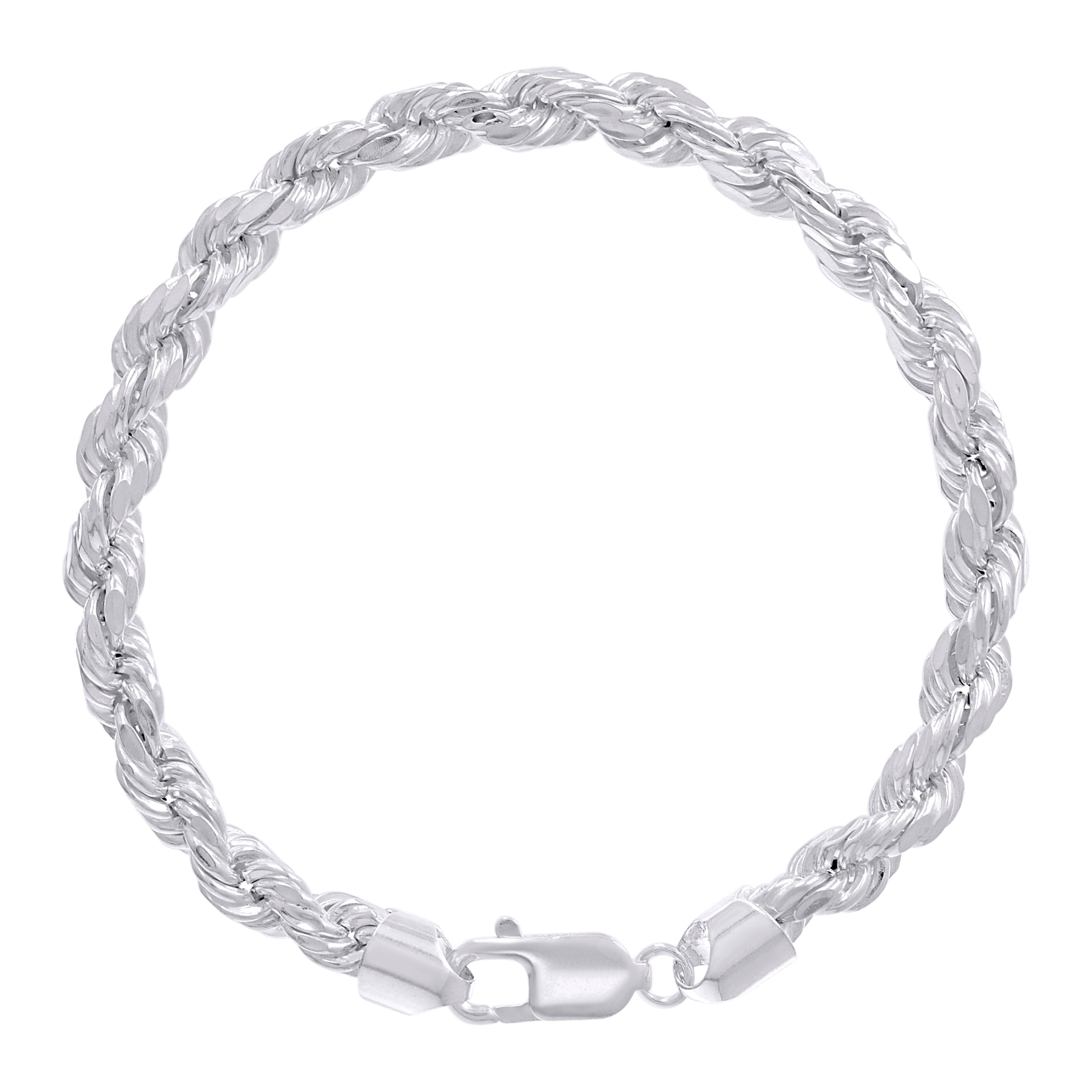 925 Sterling Silver Hollow Rope Chain Yellow 060 3mm