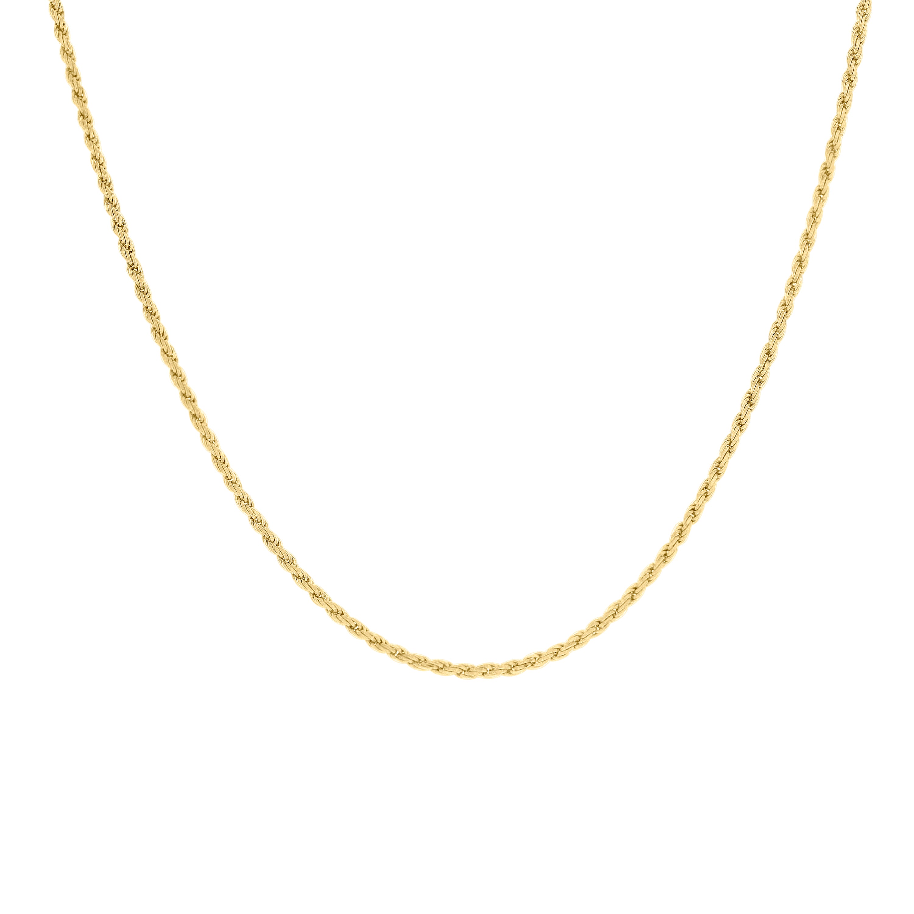 925 Sterling Silver Solid Rope Chain Silver 025 0.5mm